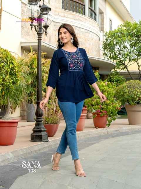 Tips & Tops Sana Vol 3 Rayon Kurti 8 pcs Catalogue