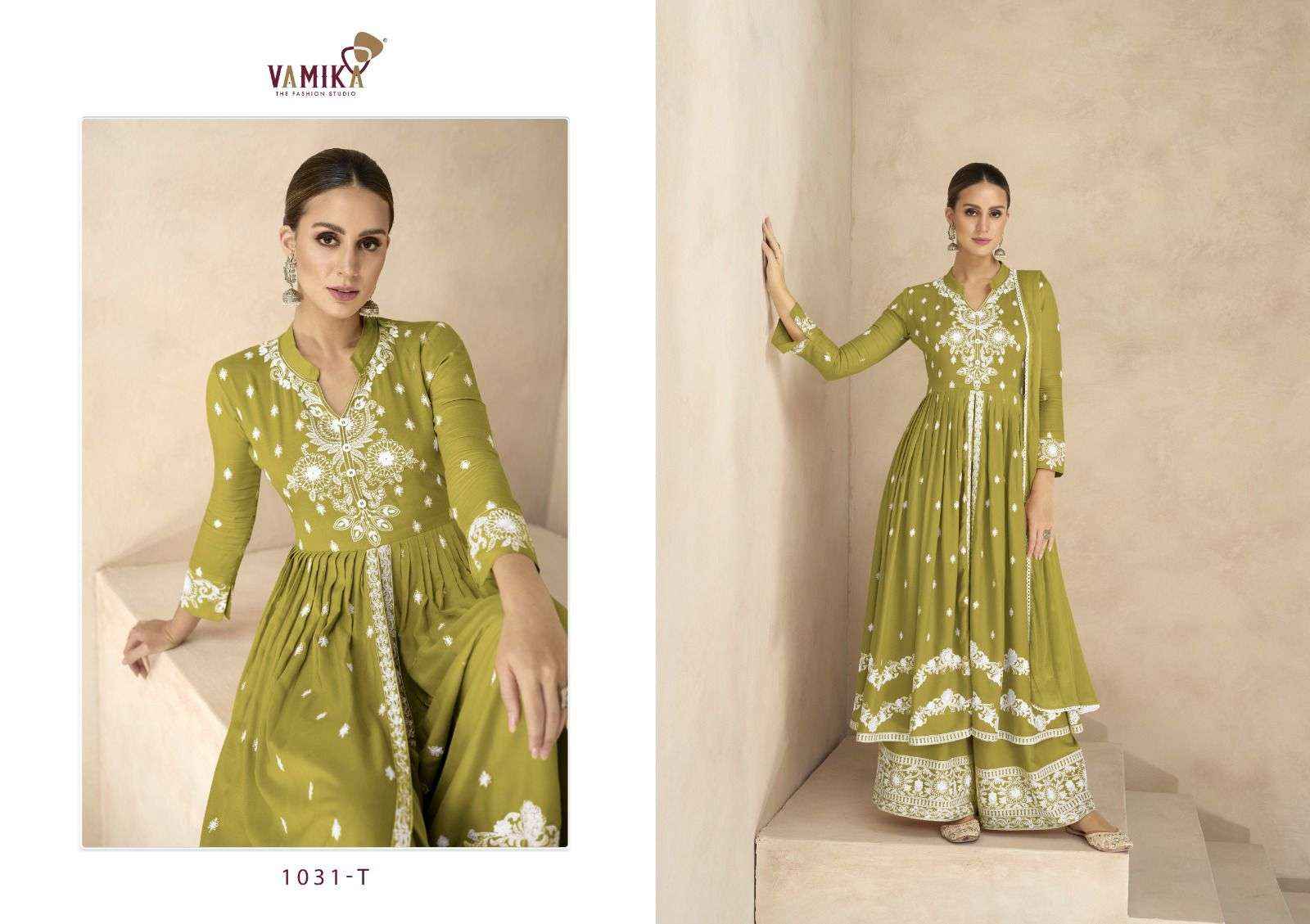 Vamika Lakhnavi Vol 6 Platinum Readymade Rayon Dress 5 pcs Catalogue