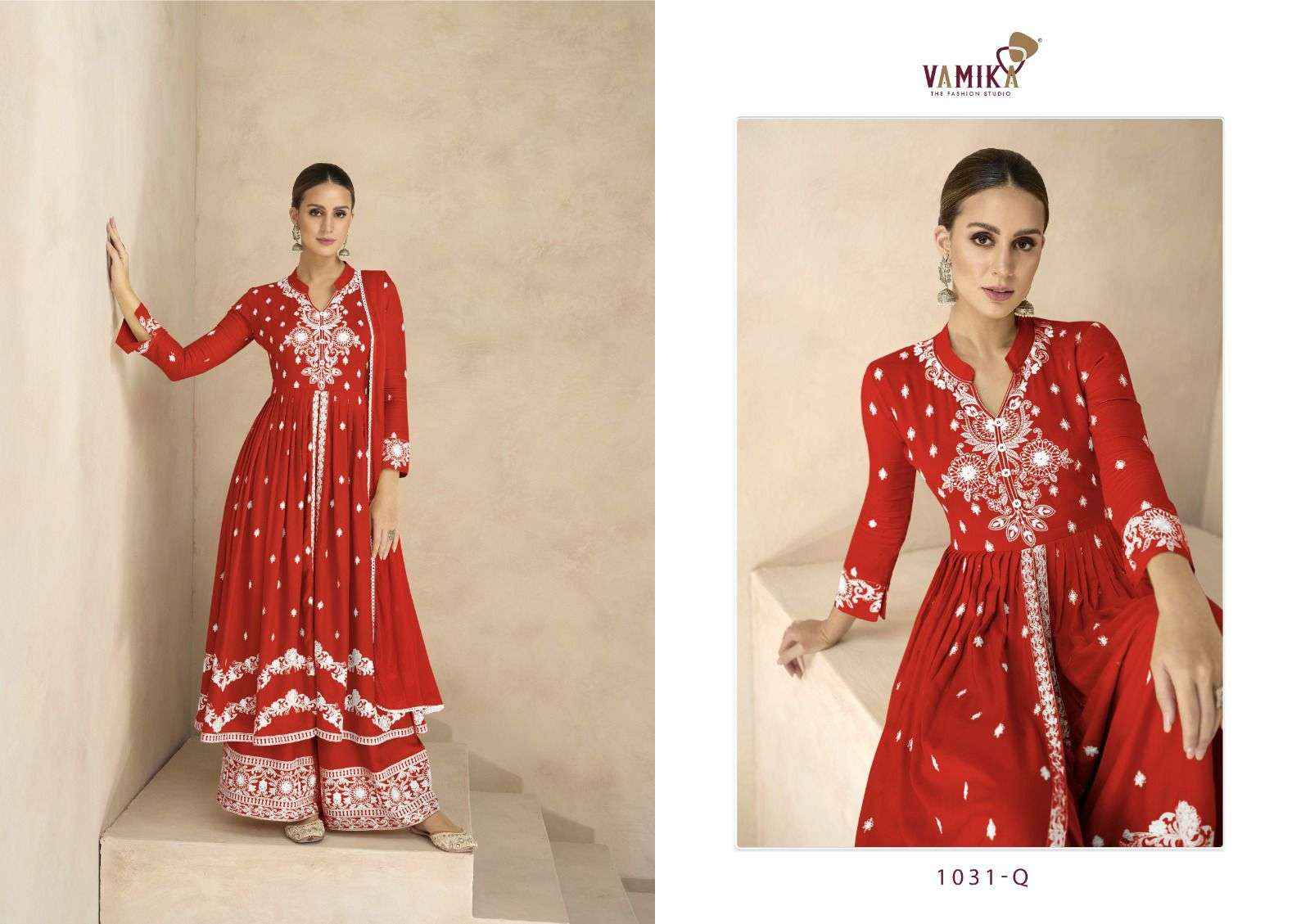 Vamika Lakhnavi Vol 6 Platinum Readymade Rayon Dress 5 pcs Catalogue