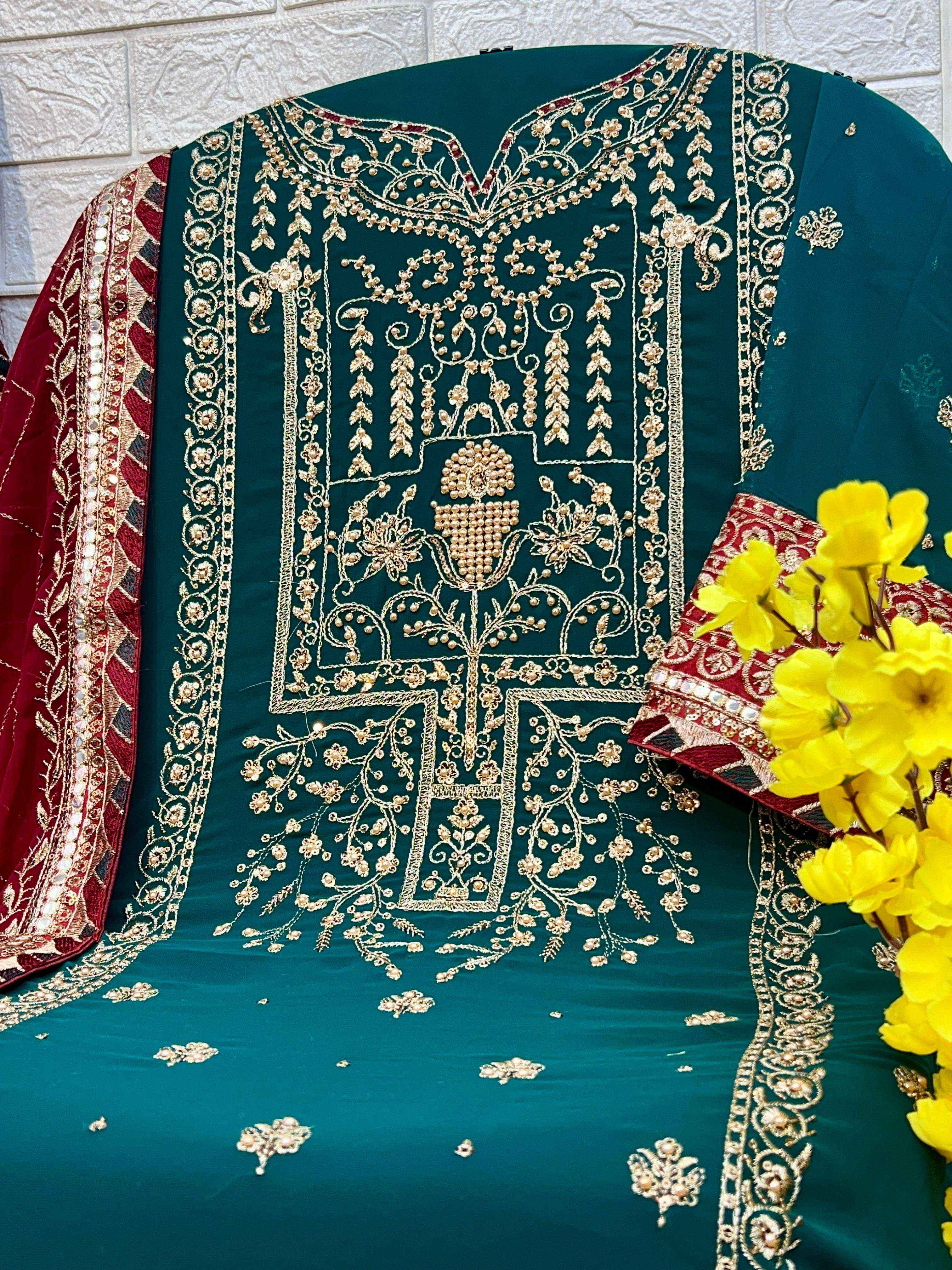 Zaha Khusboo Vol 9 Georgette Dress Material 3 pcs Catalogue