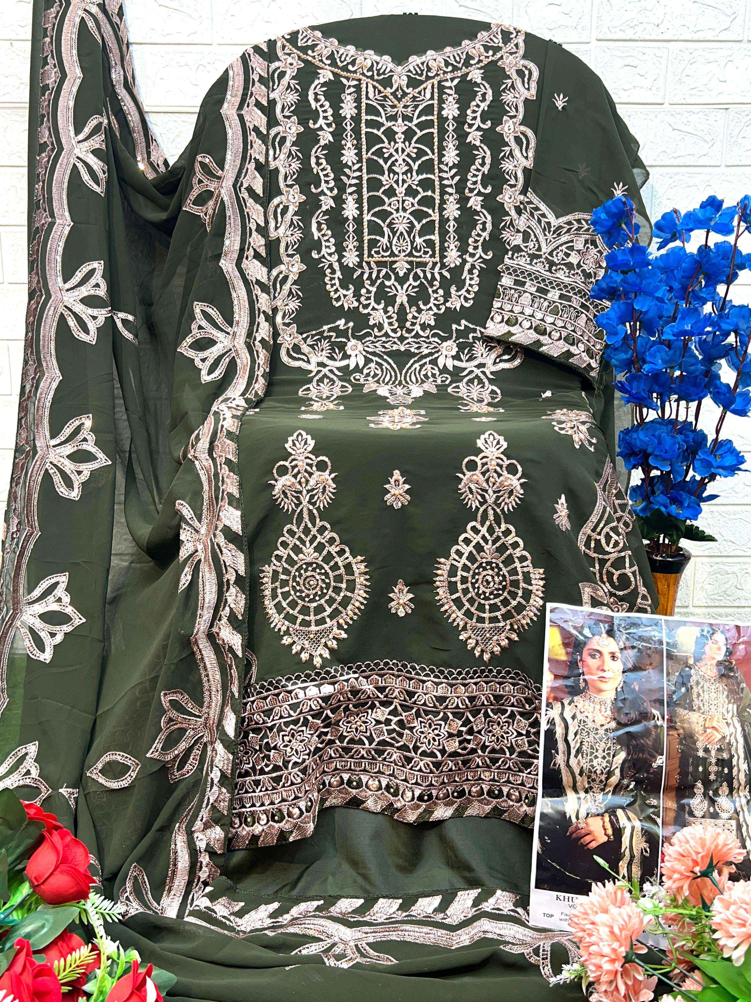 Zaha Khusboo Vol 9 Georgette Dress Material 3 pcs Catalogue