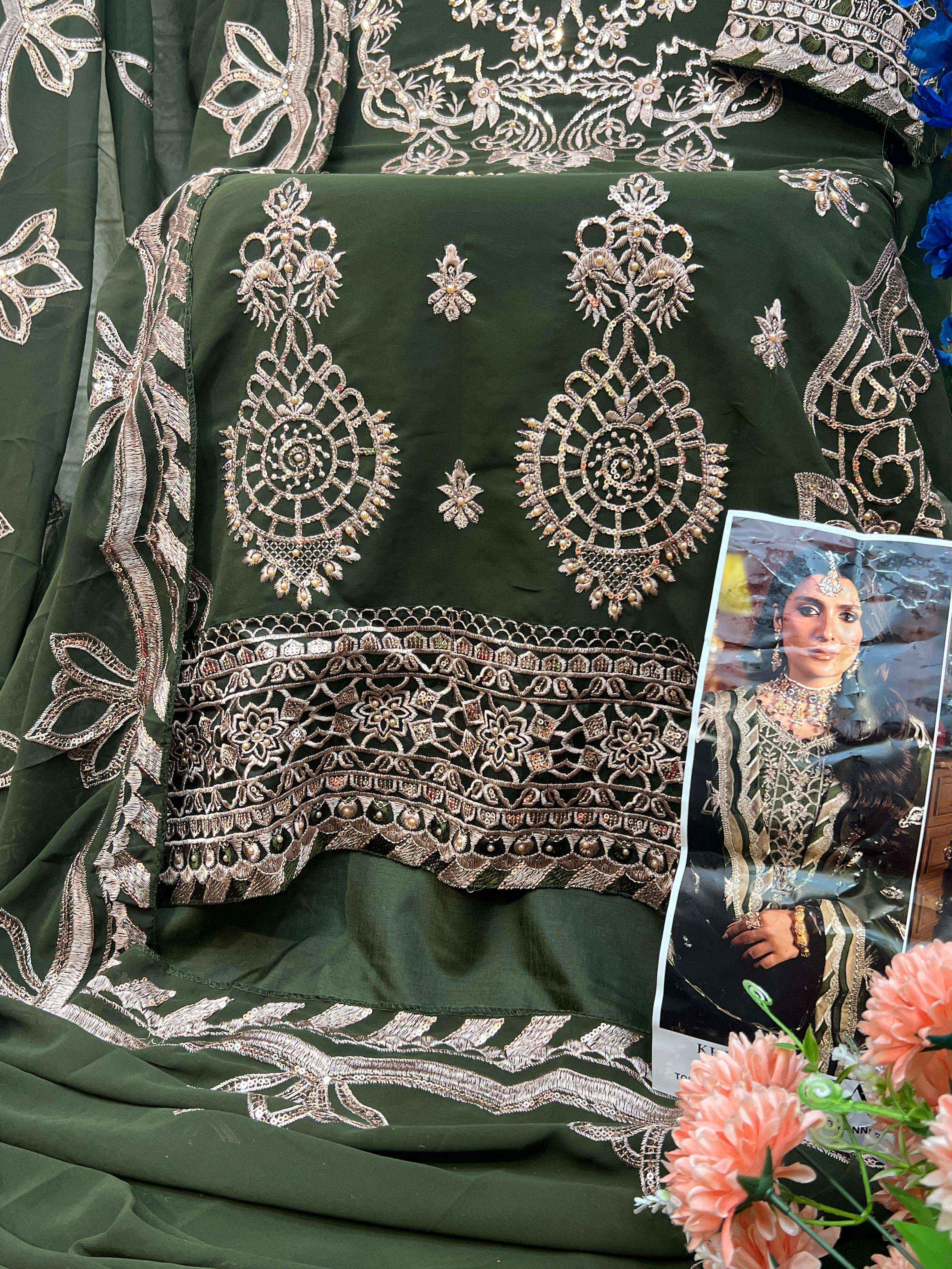 Zaha Khusboo Vol 9 Georgette Dress Material 3 pcs Catalogue