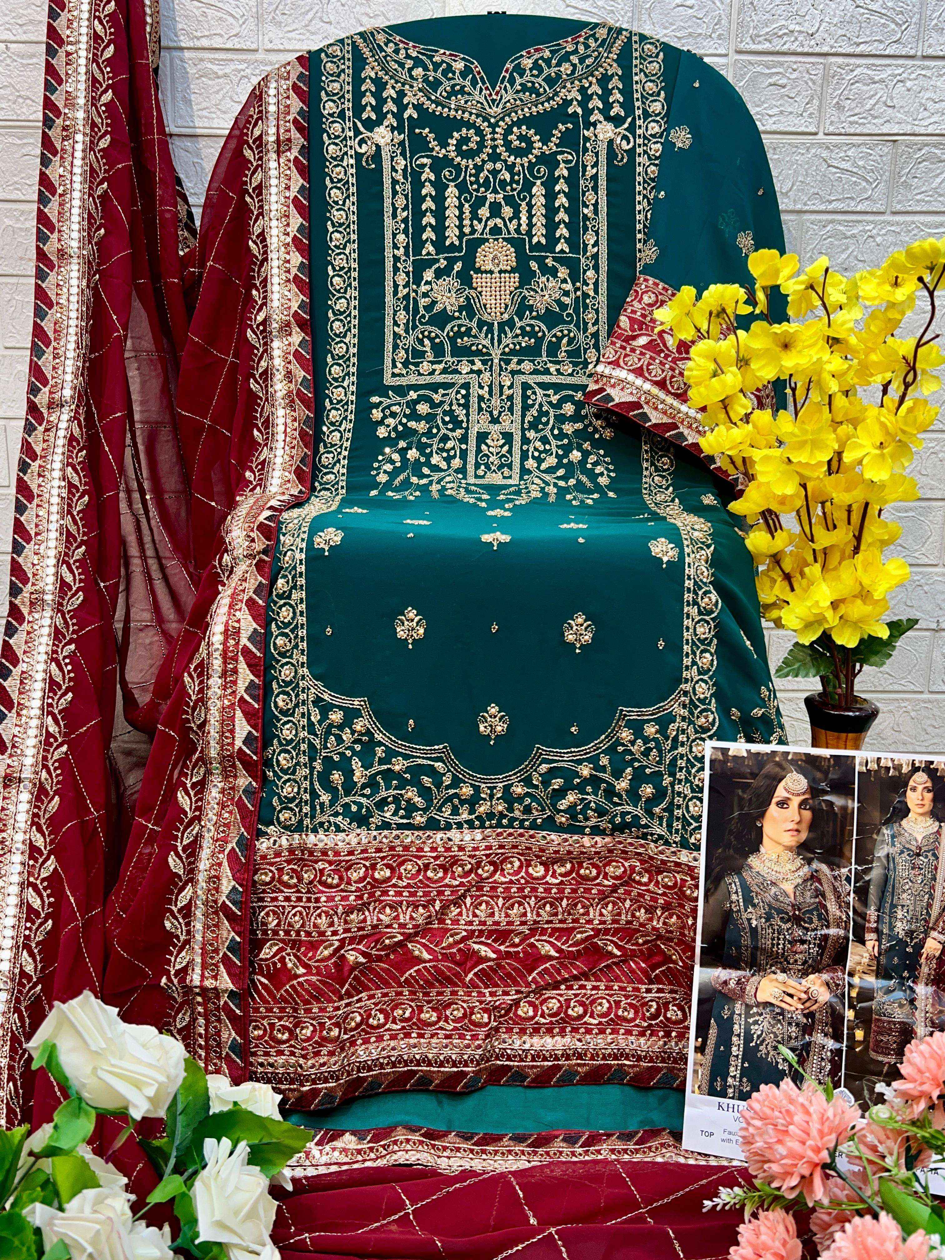 Zaha Khusboo Vol 9 Georgette Dress Material 3 pcs Catalogue