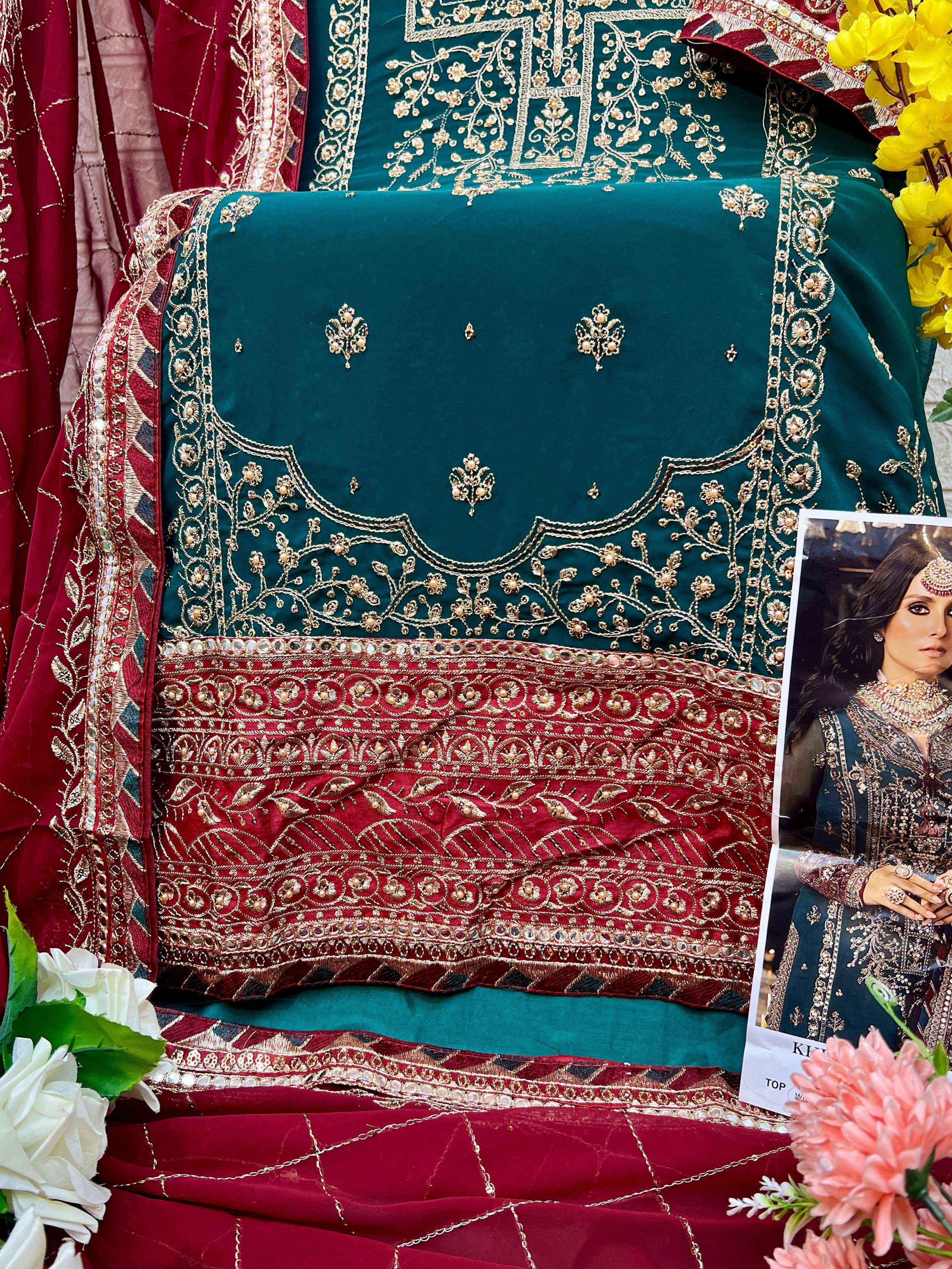 Zaha Khusboo Vol 9 Georgette Dress Material 3 pcs Catalogue