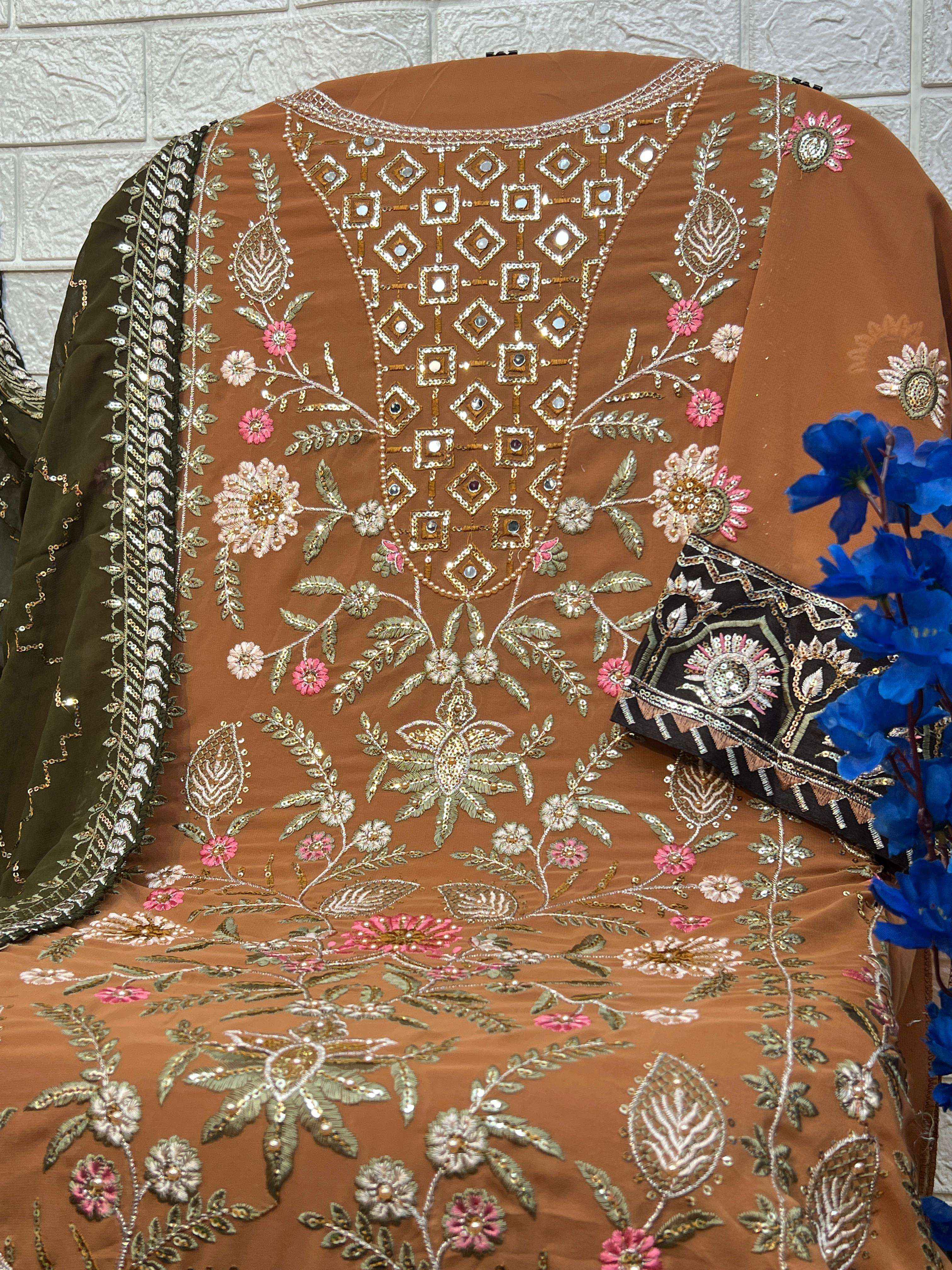 Zaha Khusboo Vol 9 Georgette Dress Material 3 pcs Catalogue