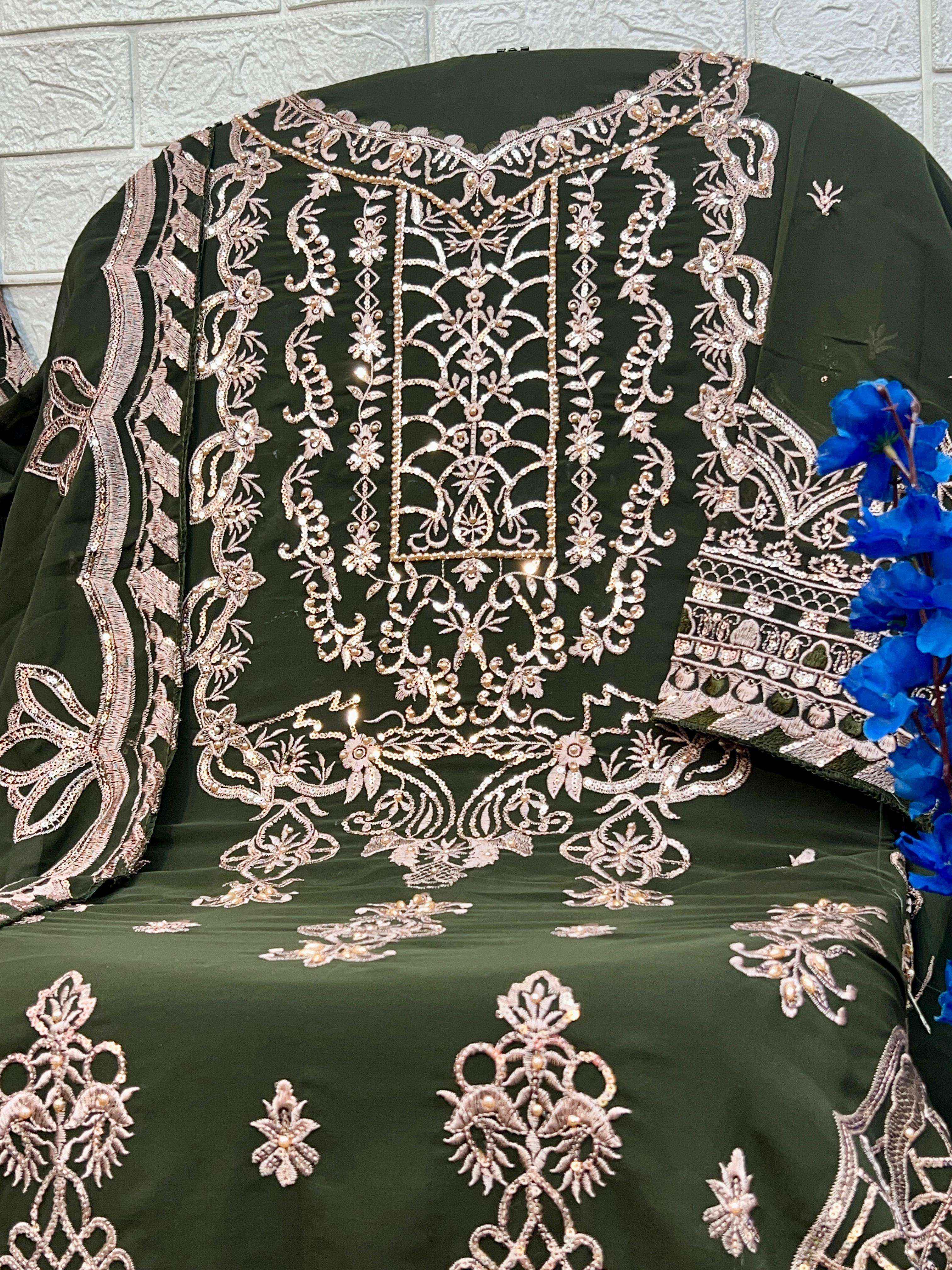 Zaha Khusboo Vol 9 Georgette Dress Material 3 pcs Catalogue