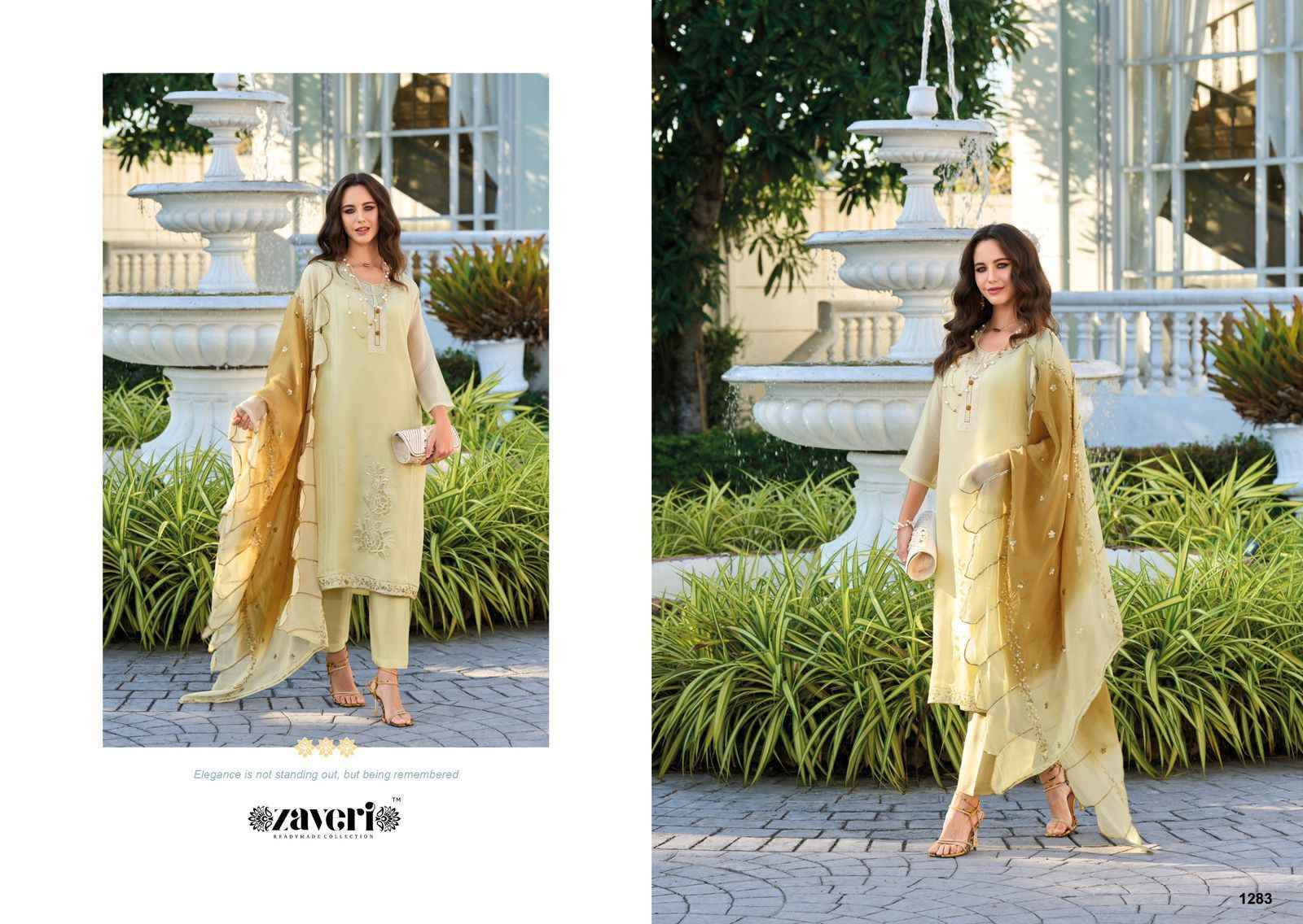 Zaveri Jiya Readymade Organza Dress 2 pcs Catalogue