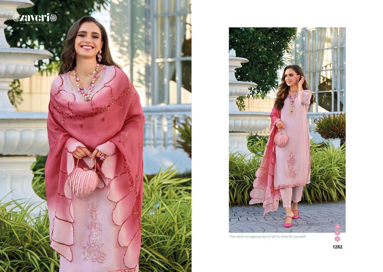 Zaveri Jiya Readymade Organza Dress 2 pcs Catalogue