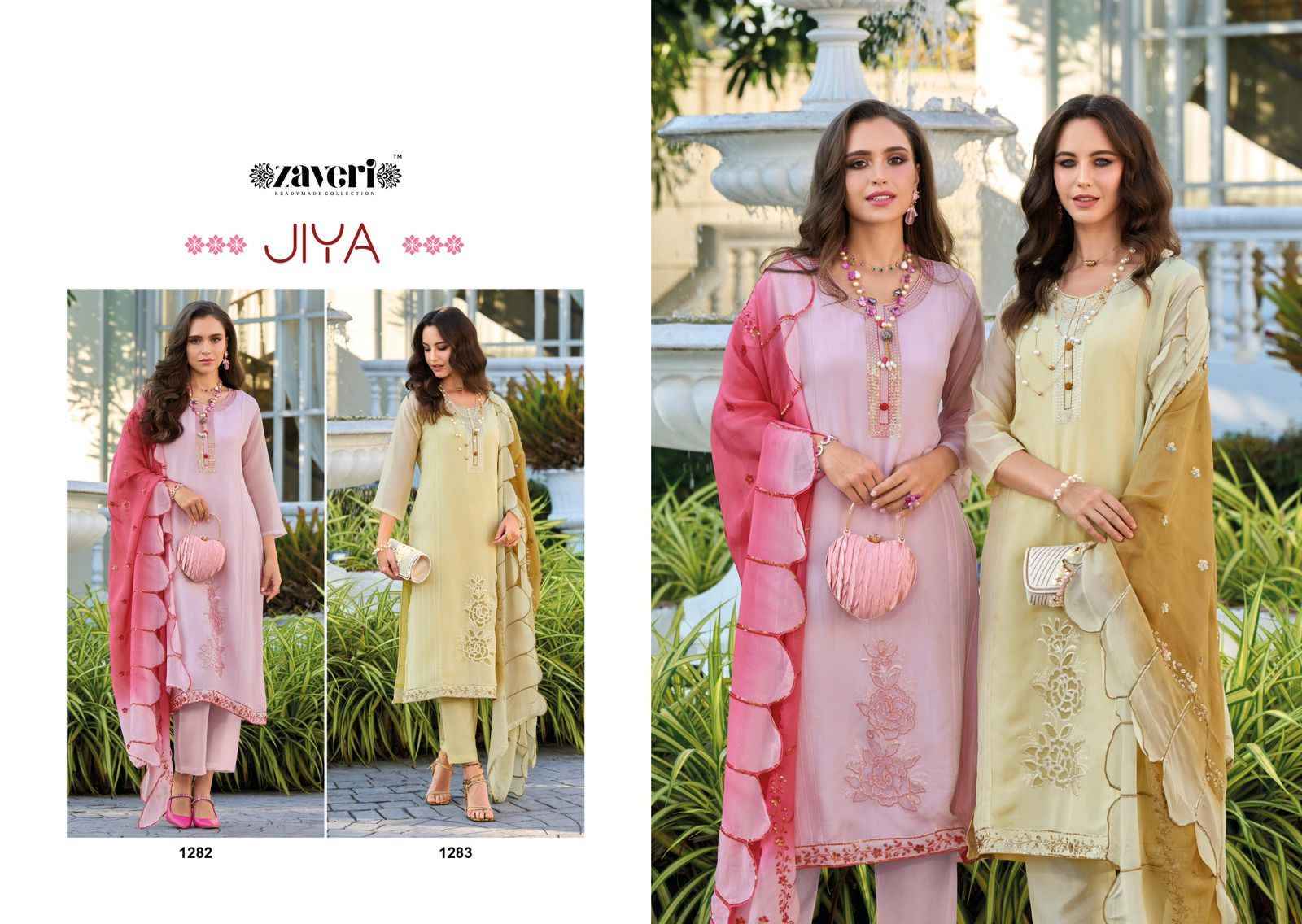 Zaveri Jiya Readymade Organza Dress 2 pcs Catalogue