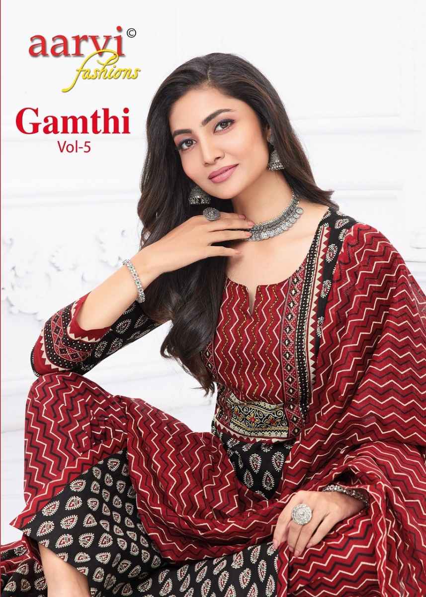 Aarvi Fashion Gamthi Vol-5 Readymade Cotton Dress 8 pcs Catalogue