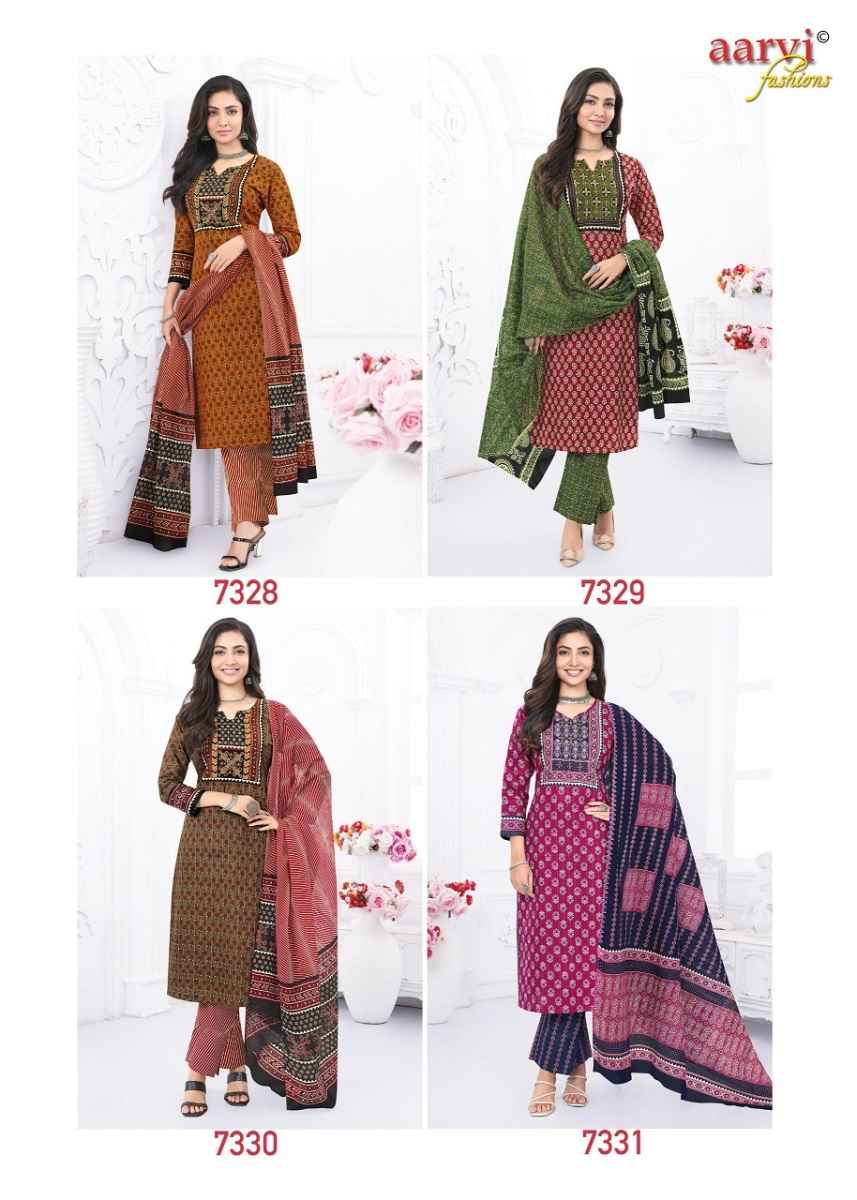 Aarvi Fashion Gamthi Vol-5 Readymade Cotton Dress 8 pcs Catalogue