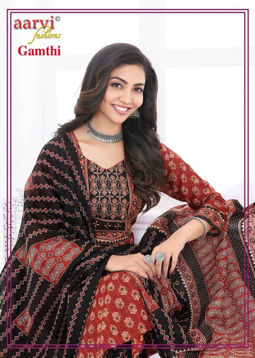 Aarvi Fashion Gamthi Vol-5 Readymade Cotton Dress 8 pcs Catalogue