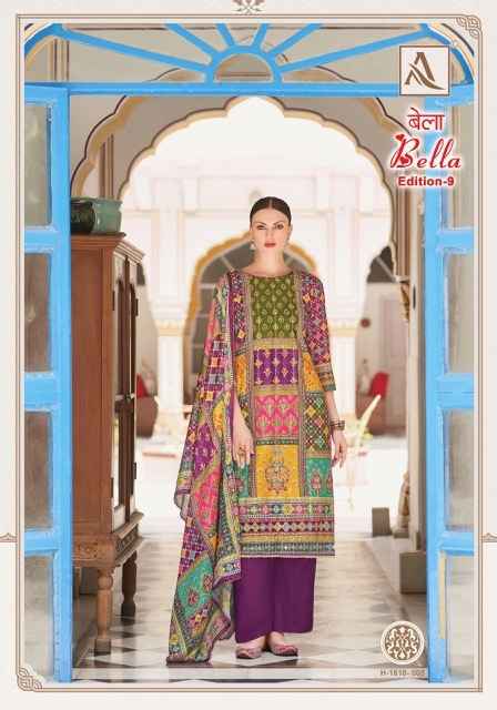 Alok Bella Edition 9 Muslin Dress Material 6 pcs Catalogue