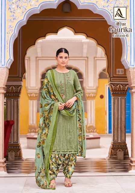 Alok Gaurika Edition 6 Cotton Dress Material 6 pcs Catalogue