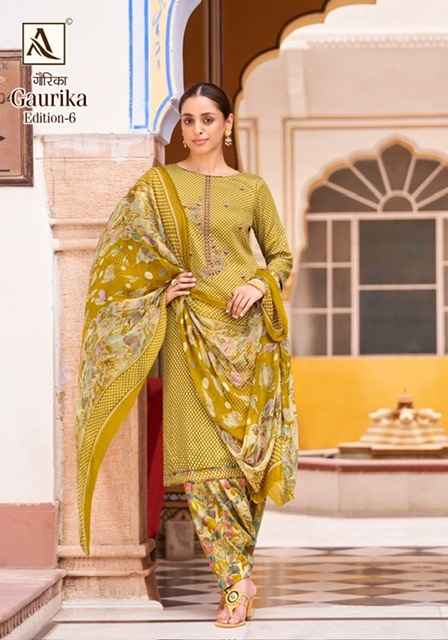 Alok Gaurika Edition 6 Cotton Dress Material 6 pcs Catalogue