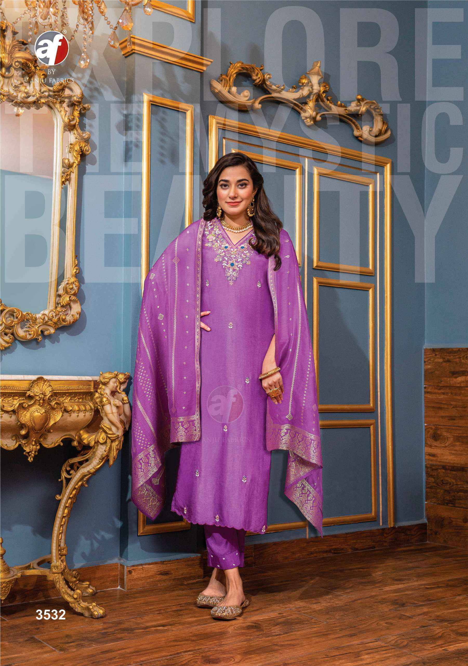 Anju Fabrics Ghunghat Vol 10 Readymade Silk Dress 6 pcs Catalogue