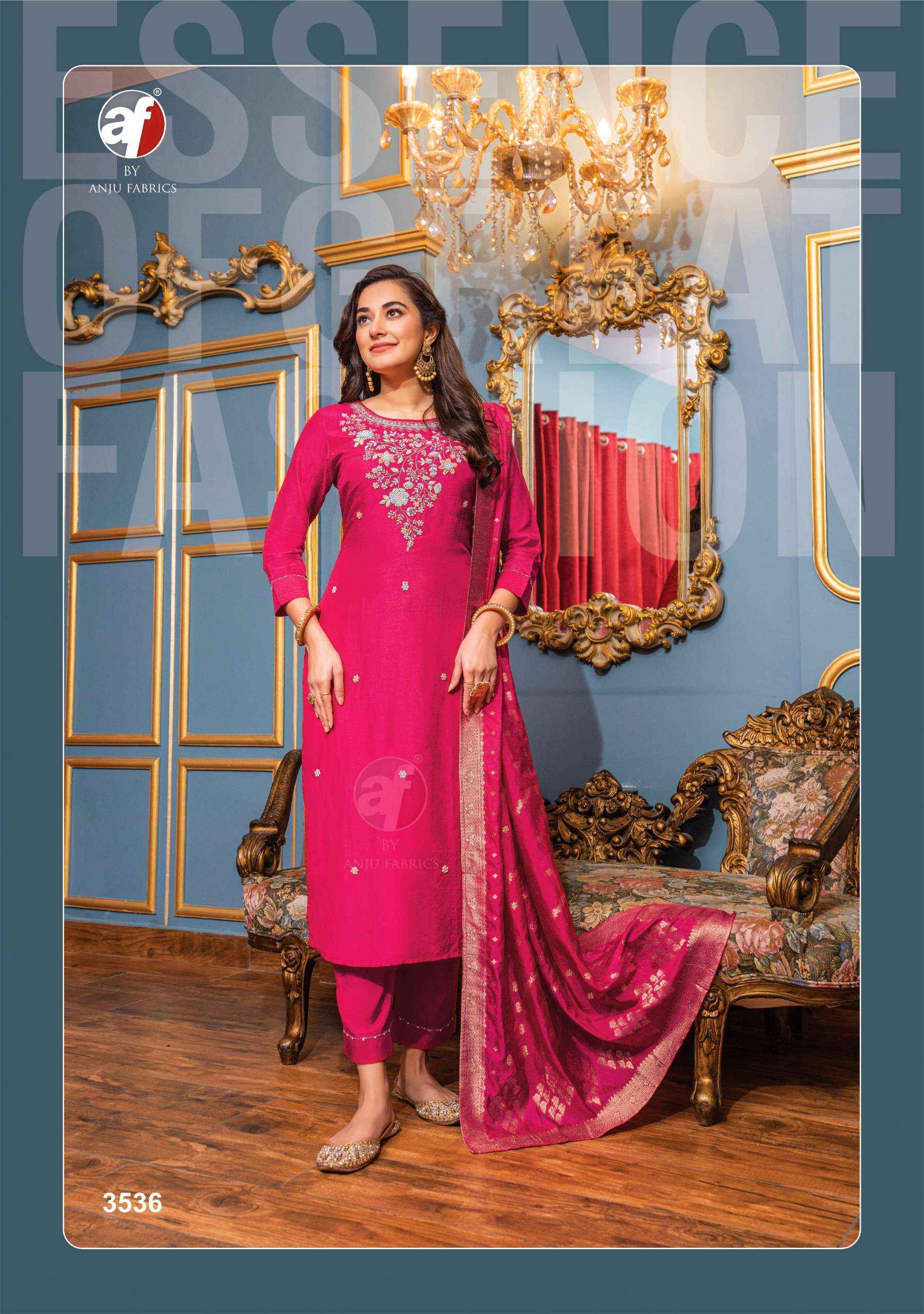 Anju Fabrics Ghunghat Vol 10 Readymade Silk Dress 6 pcs Catalogue