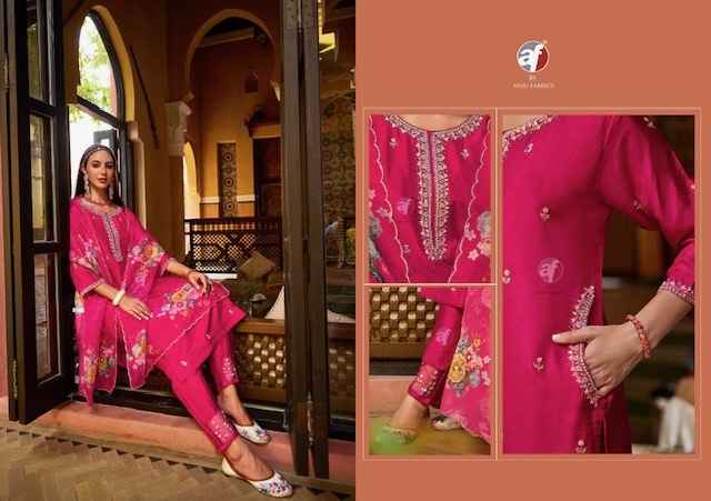 Anju Fabrics Shehnai Vol 8 Readymade Dola Silk Dress 6 Pc Catalog