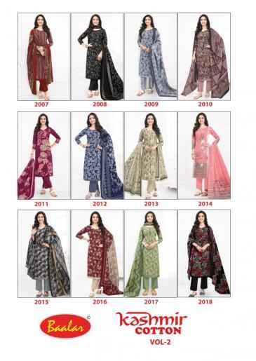 Baalar Kashmir Cotton Vol 2 Cotton Dress Material 12 pcs Catalogue