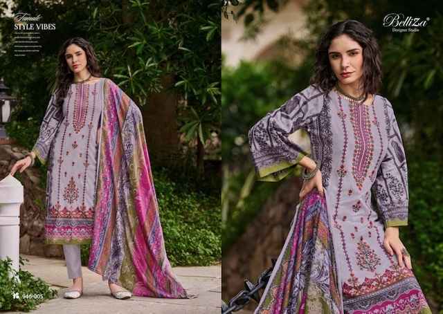 Belliza Bin Saeed Vol-5 Cotton Dress Material 8 pcs Catalogue