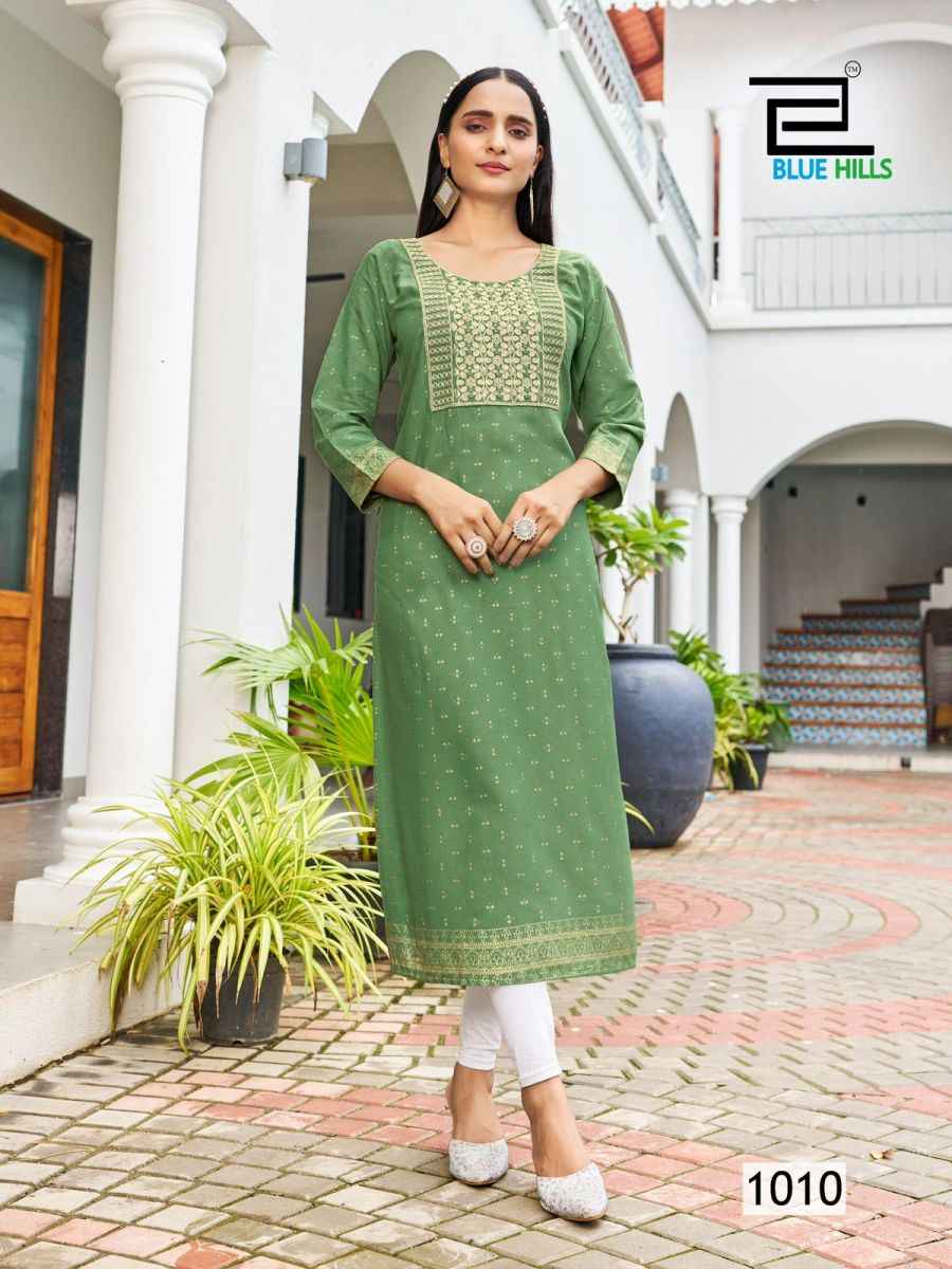 Blue Hills Big Boss Vol 10 Rayon Kurti 10 pcs Catalogue