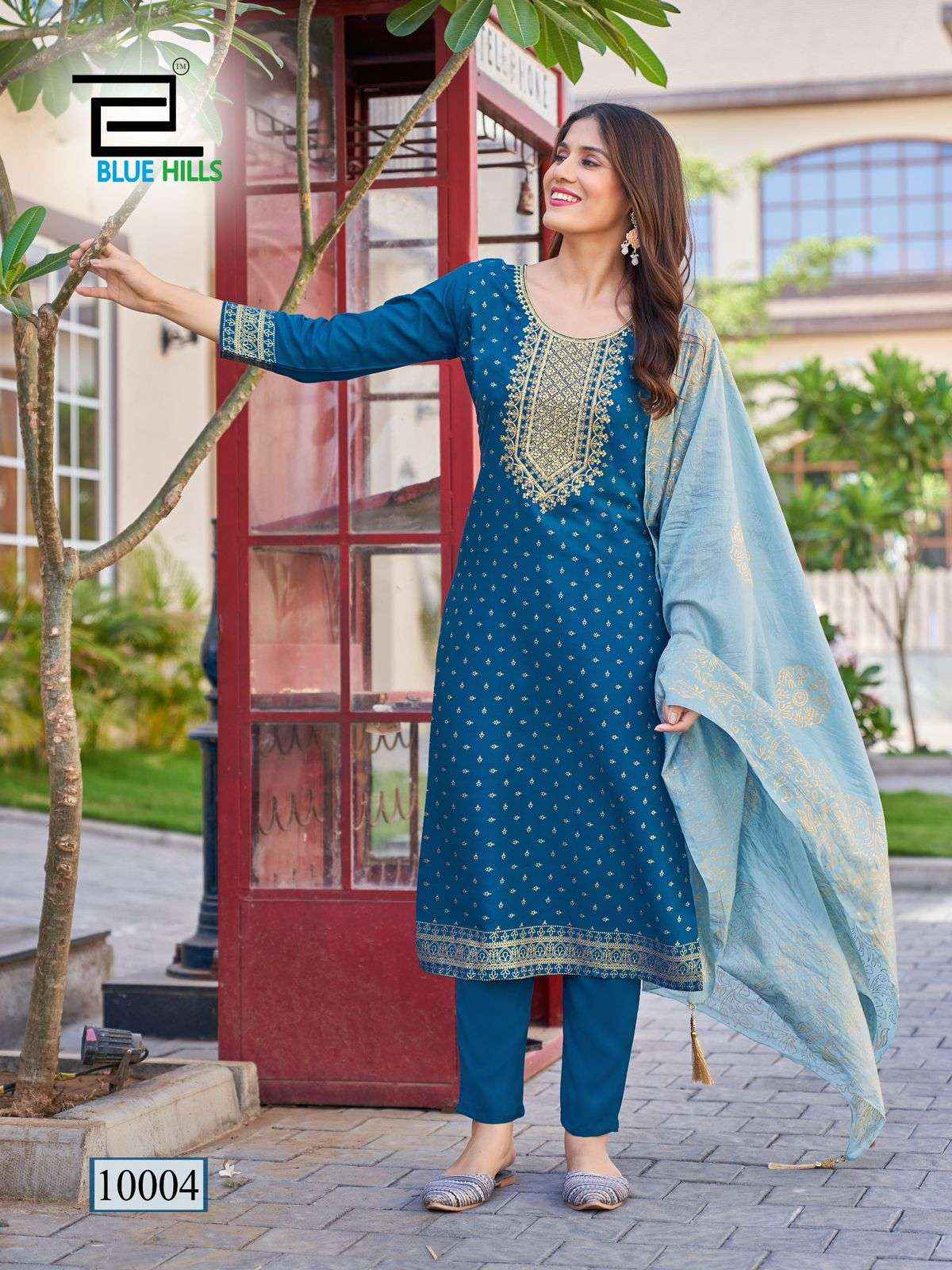 Blue Hills Royal Touch Vol 10 Nx Rayon Kurti Combo 4 pcs Catalogue