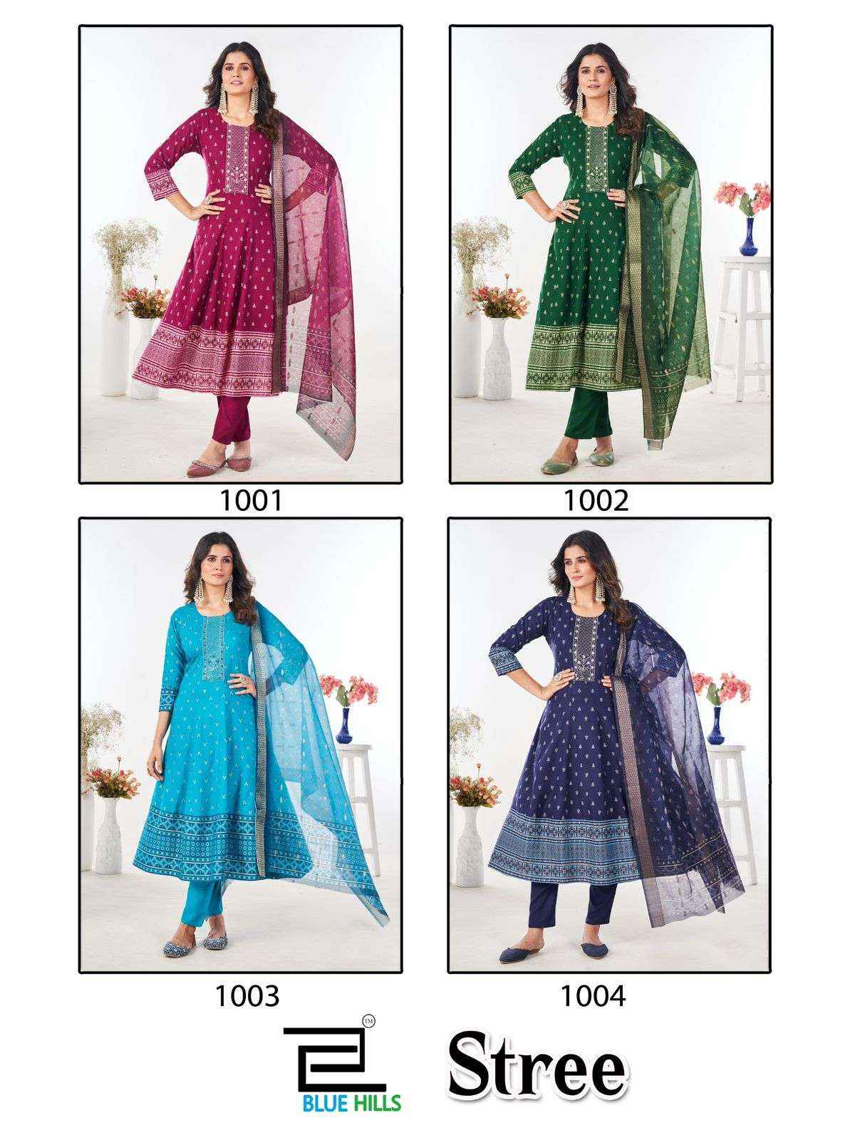 Blue Hills Stree Rayon Kurti Combo 4 pcs Catalogue