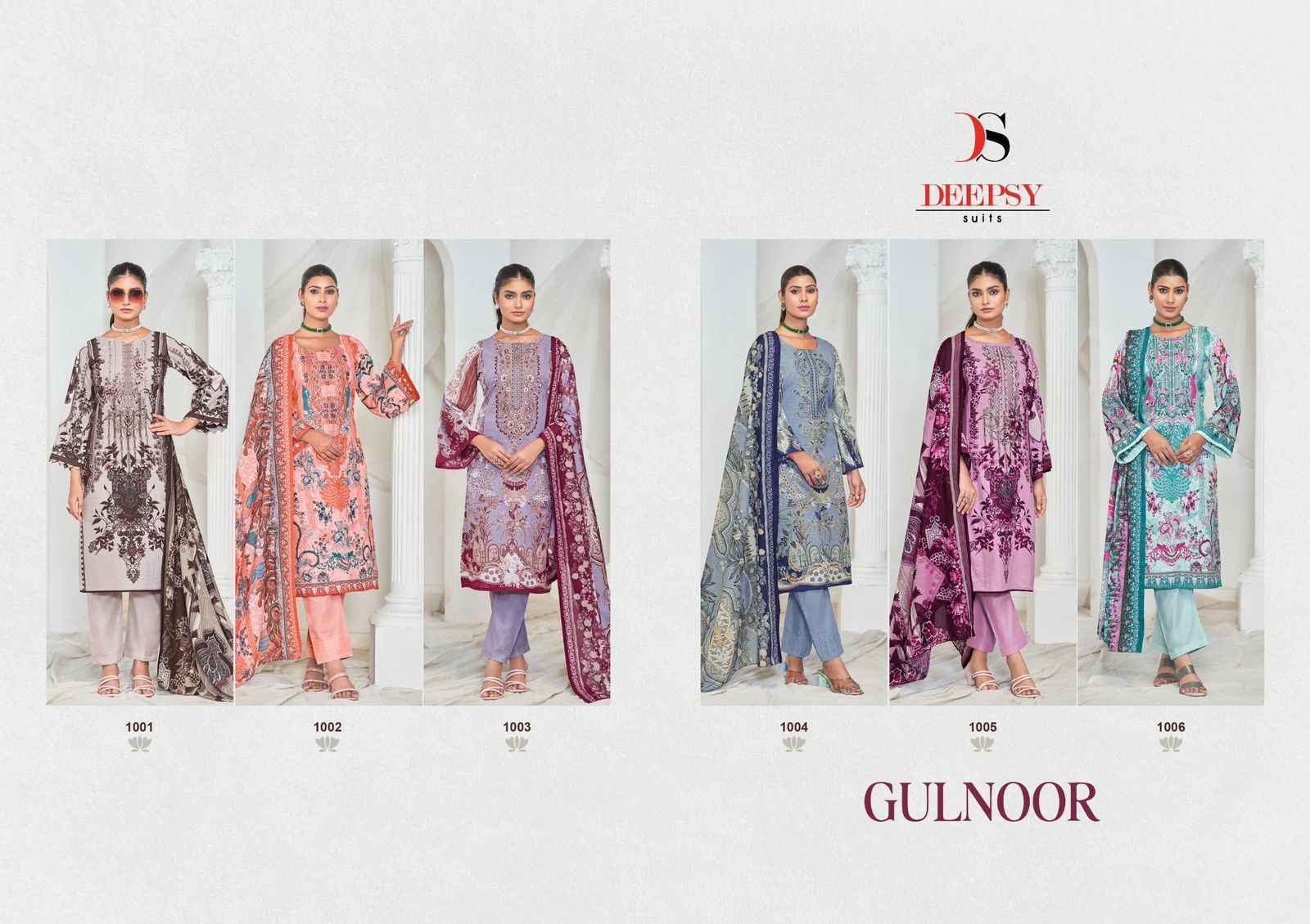 Deepsy Gulnoor Cotton Dress Material 6 pcs Catalogue