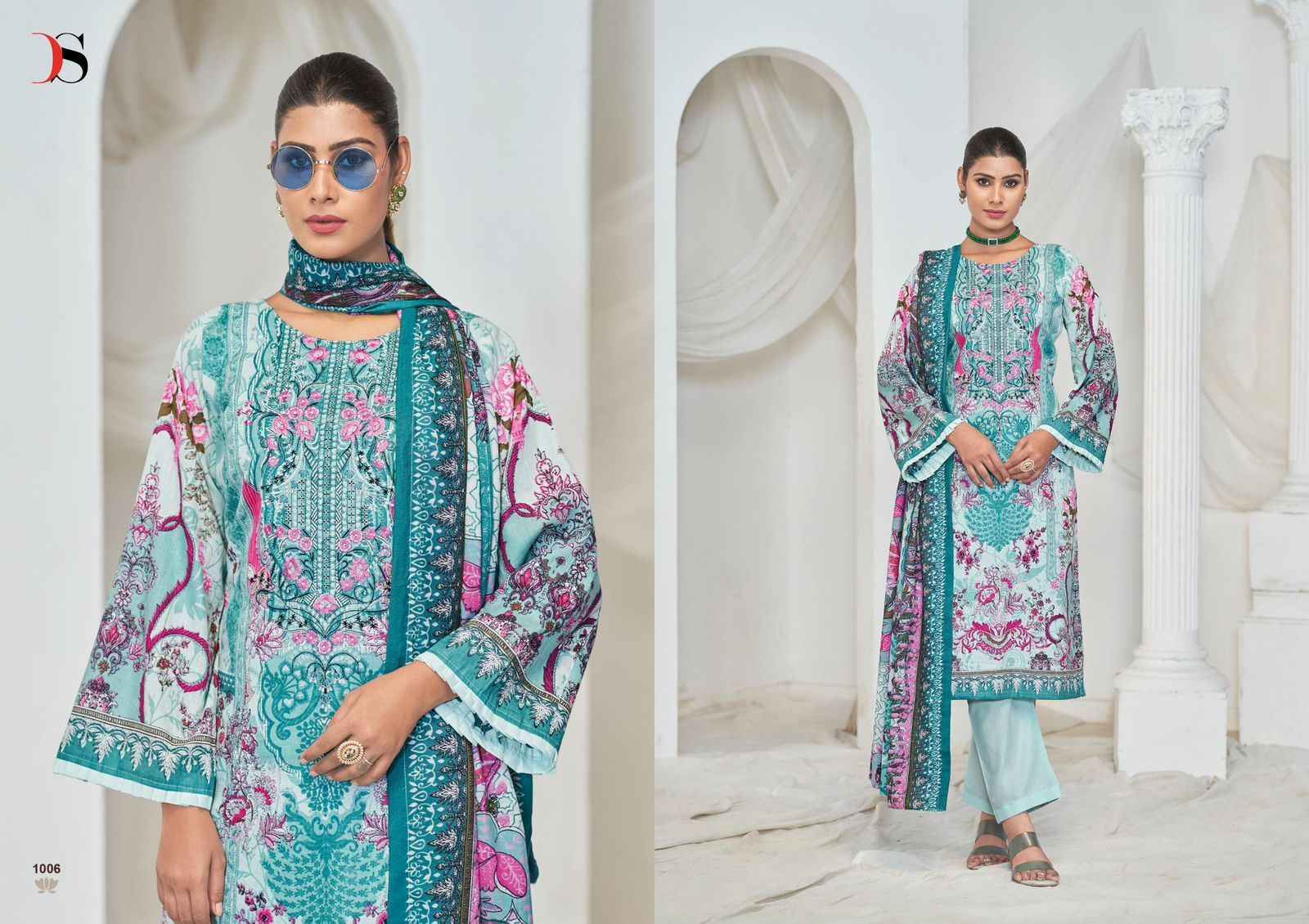 Deepsy Gulnoor Cotton Dress Material 6 pcs Catalogue