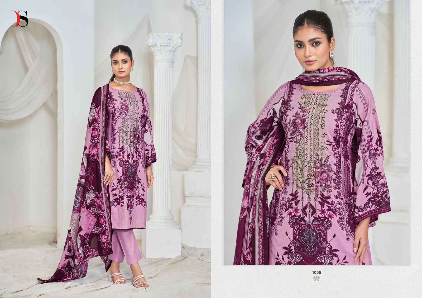 Deepsy Gulnoor Cotton Dress Material 6 pcs Catalogue