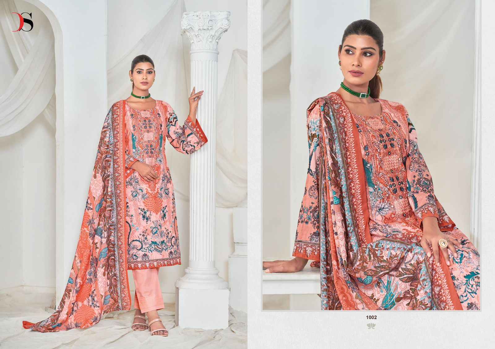 Deepsy Gulnoor Cotton Dress Material 6 pcs Catalogue