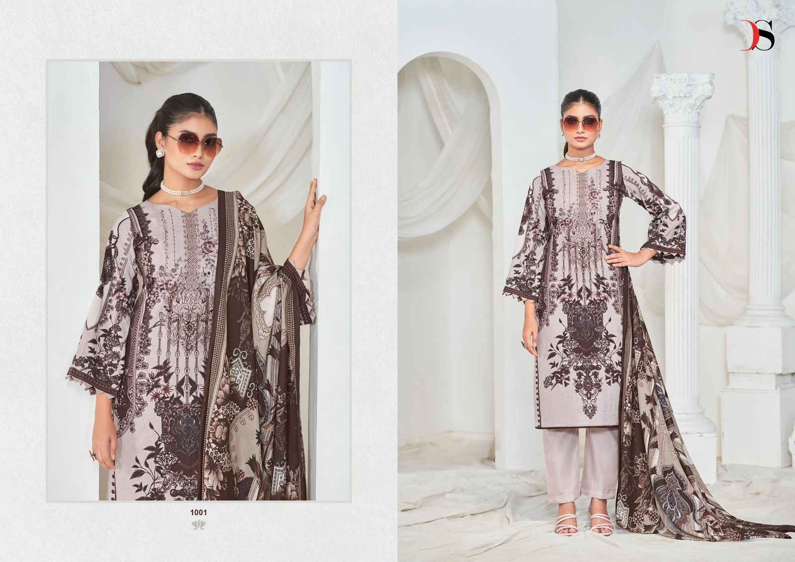 Deepsy Gulnoor Cotton Dress Material 6 pcs Catalogue