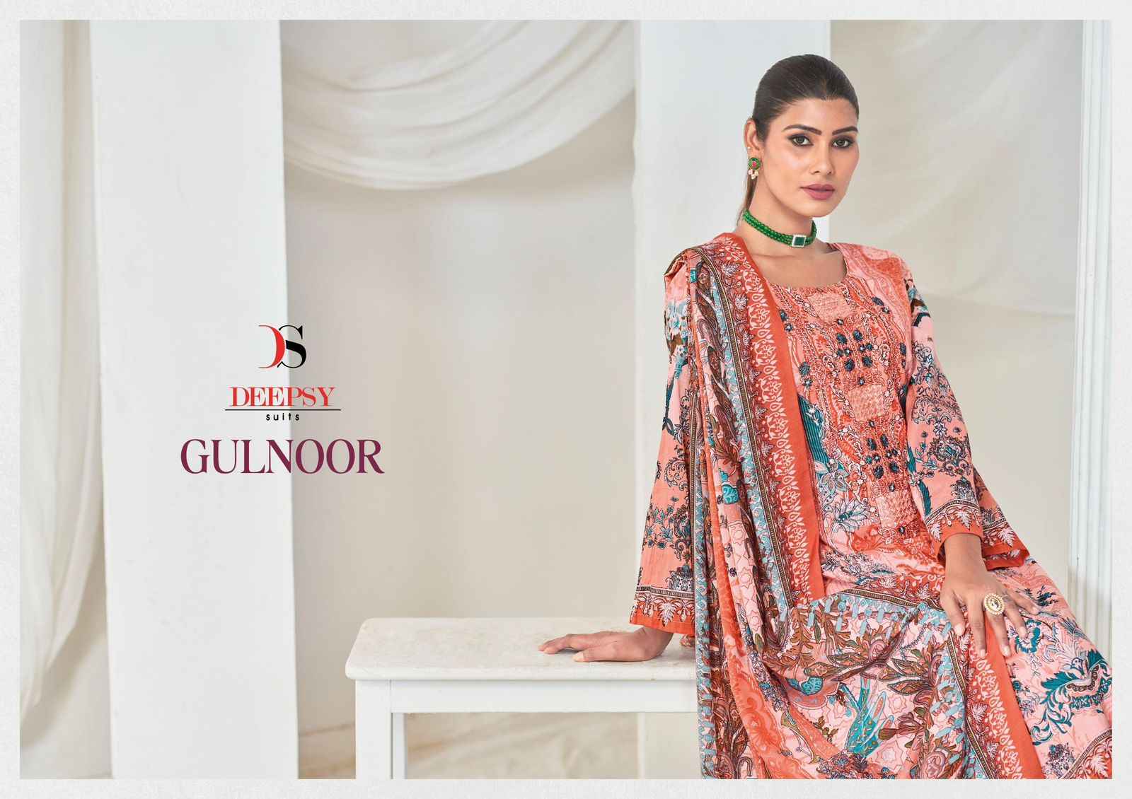 Deepsy Gulnoor Cotton Dress Material 6 pcs Catalogue