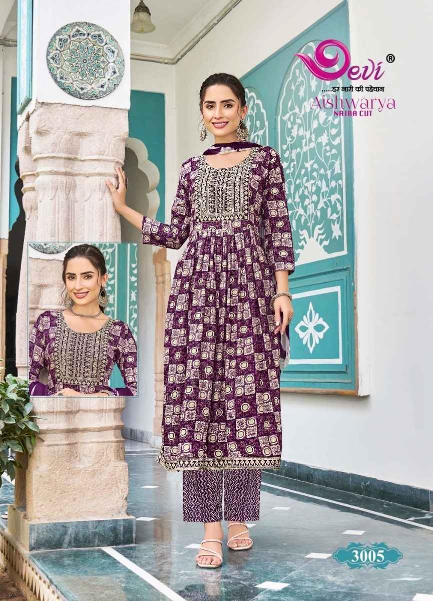 Devi Aishwarya Vol 3 Rayon Kurti Combo 8 pcs Catalogue