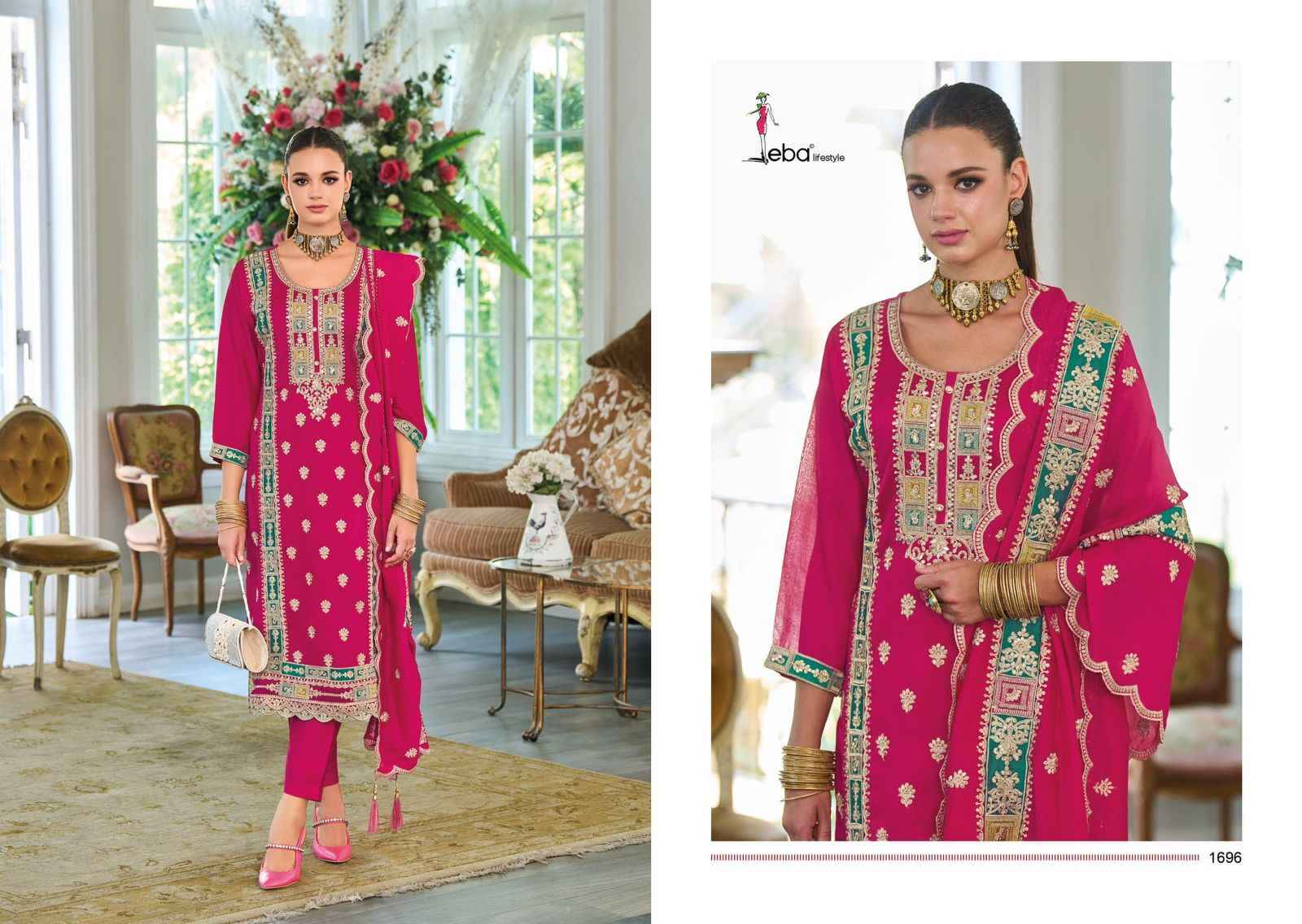 Eba Lifestyle Noura Readymade Silk Dress 2 pcs Catalogue