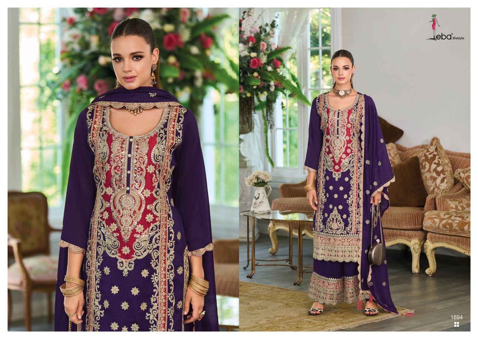 Eba Lifestyle Sahira Readymade Silk Dress 2 pcs Catalogue