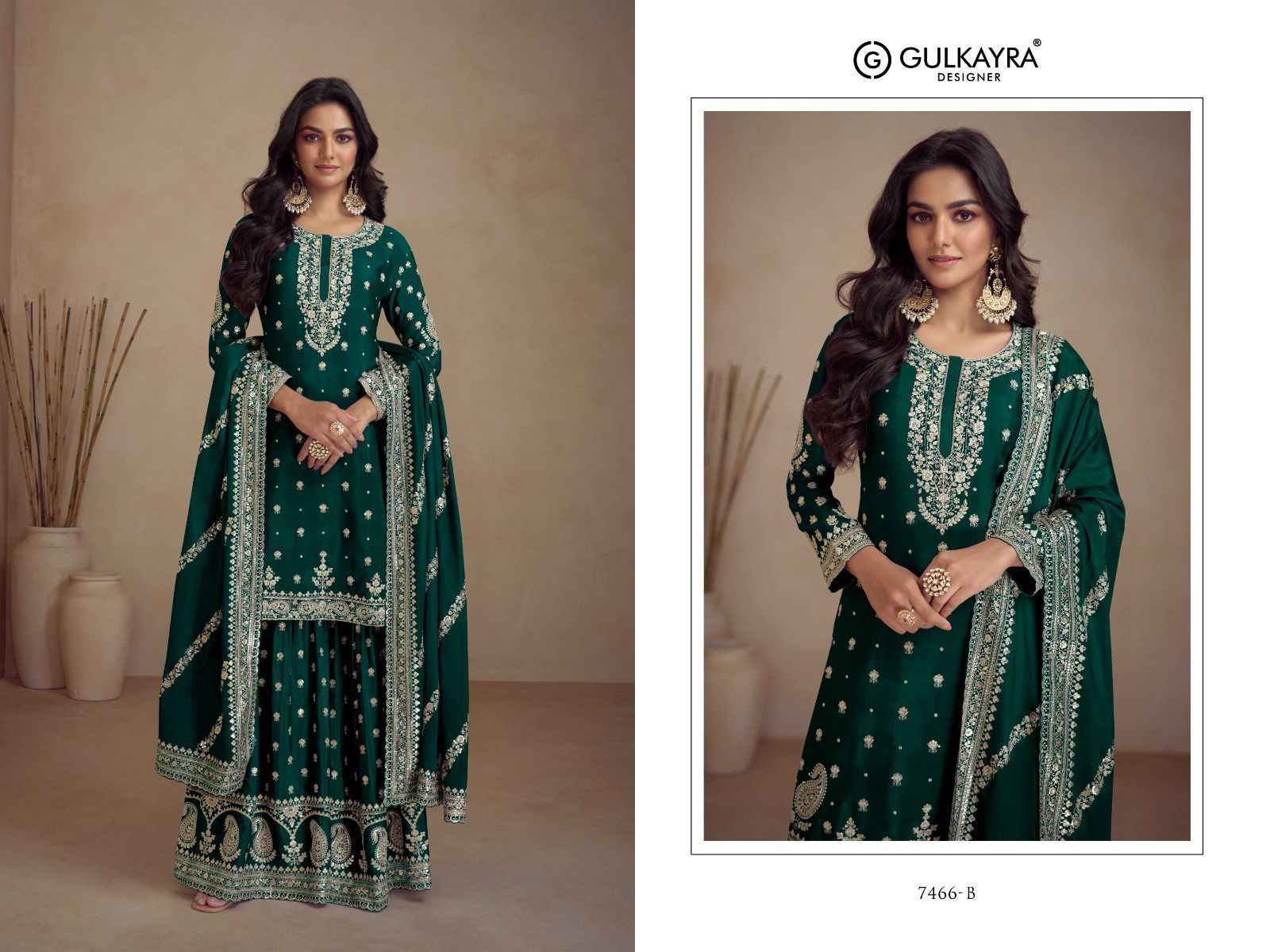 Gulkayra Designer Sadaf Readymade Chinon Dress 5 pcs Catalogue