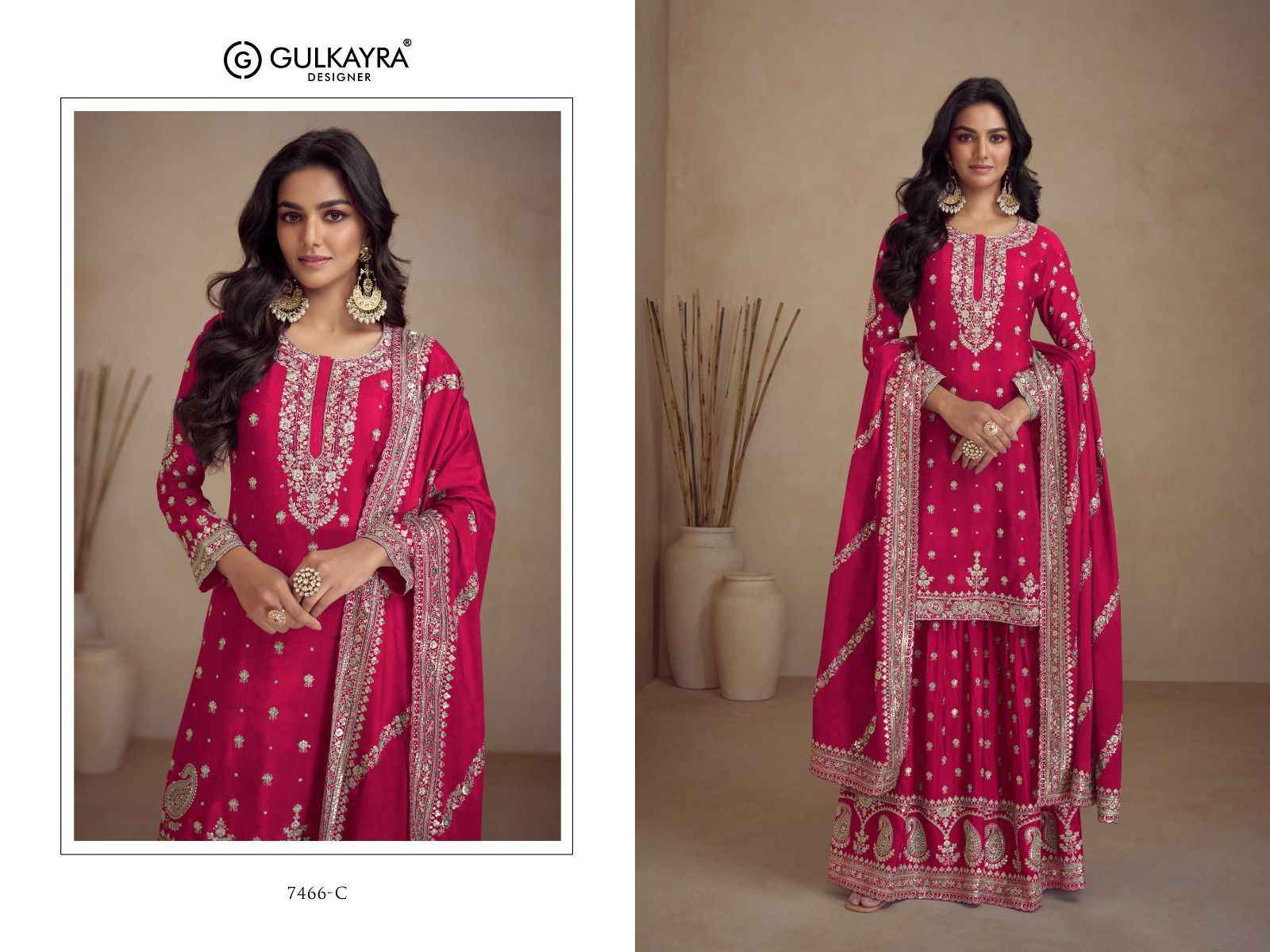 Gulkayra Designer Sadaf Readymade Chinon Dress 5 pcs Catalogue