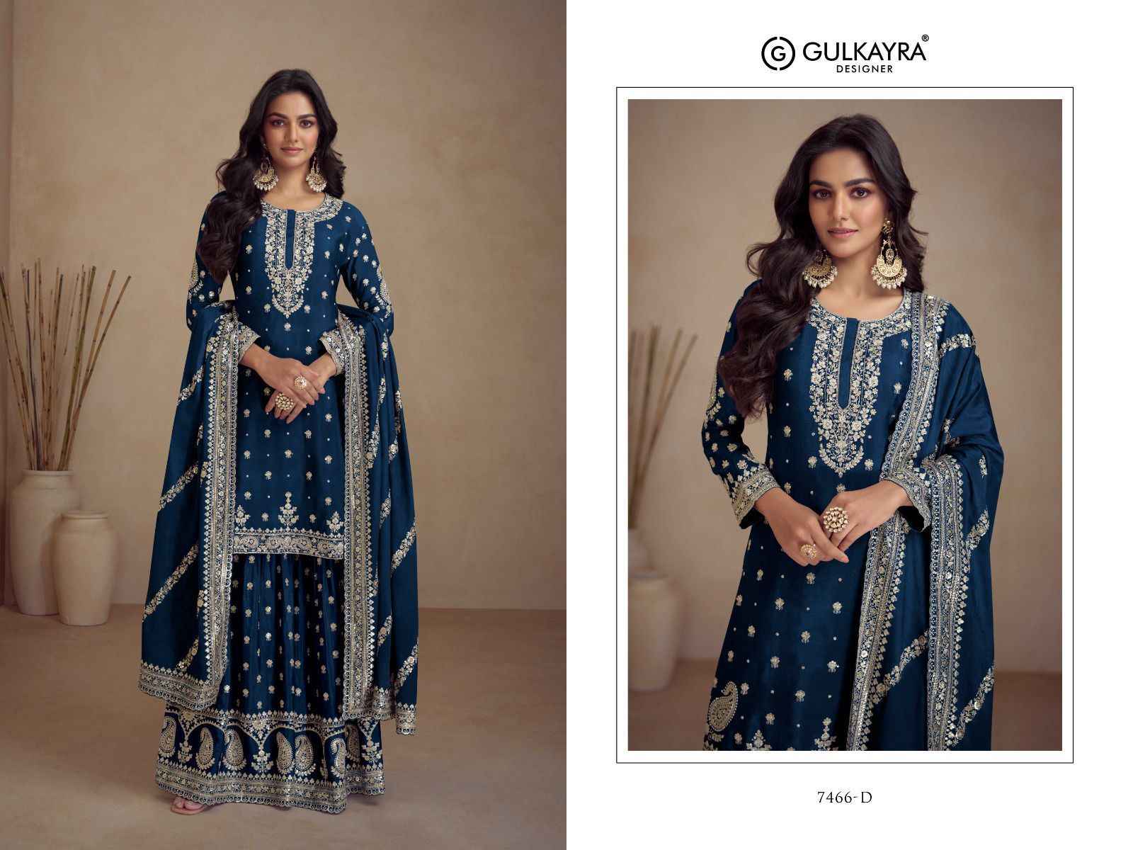 Gulkayra Designer Sadaf Readymade Chinon Dress 5 pcs Catalogue