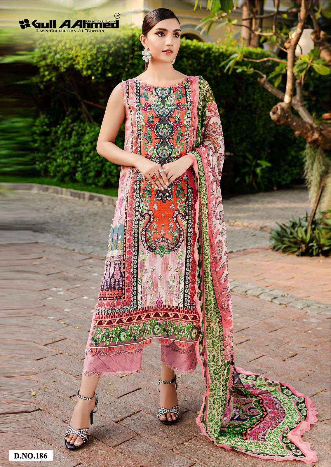 Gull Aahmed Lawn Collection Vol 21 Lawn Cotton Dress Material 6 pcs Catalogue