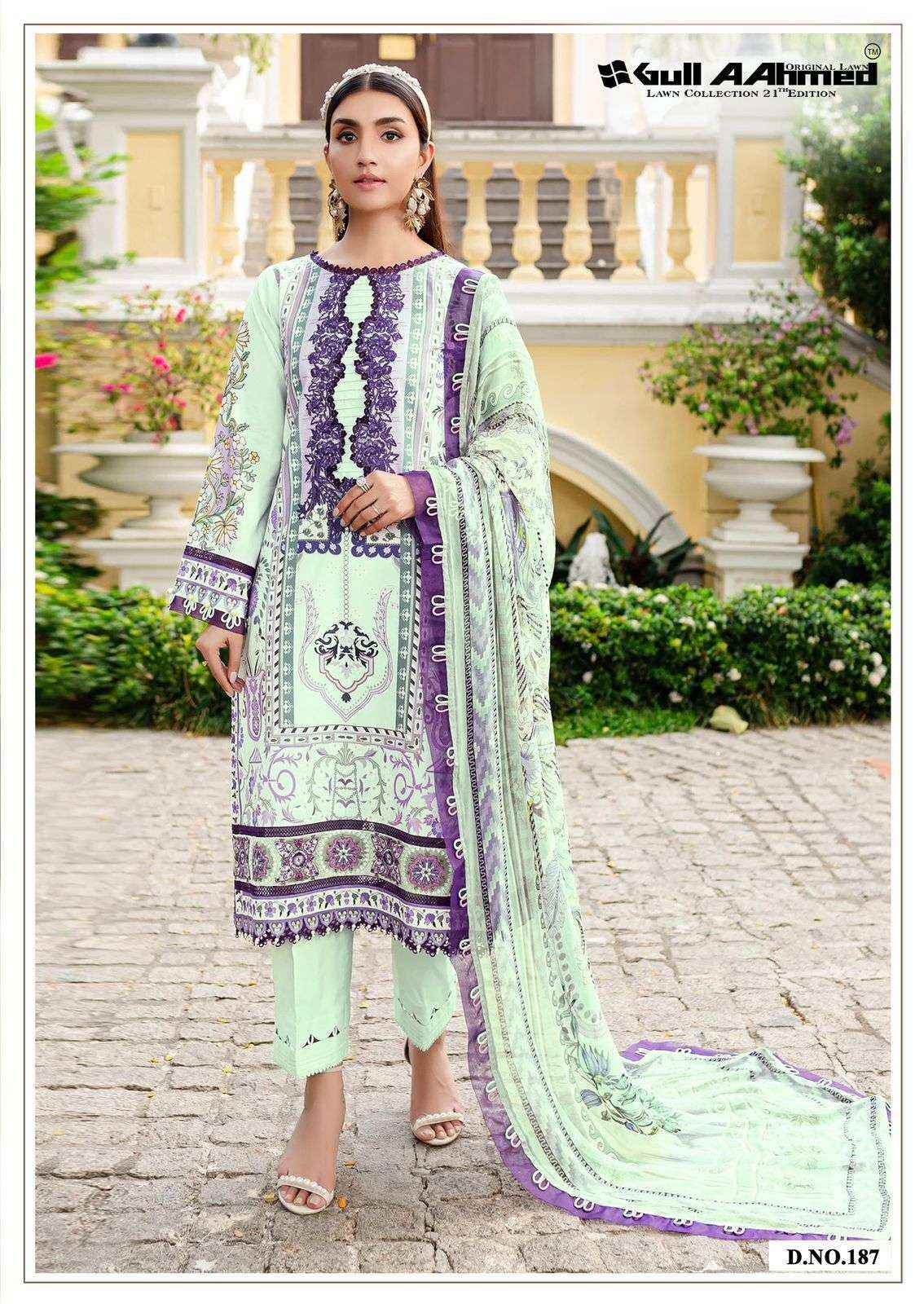 Gull Aahmed Lawn Collection Vol 21 Lawn Cotton Dress Material 6 pcs Catalogue