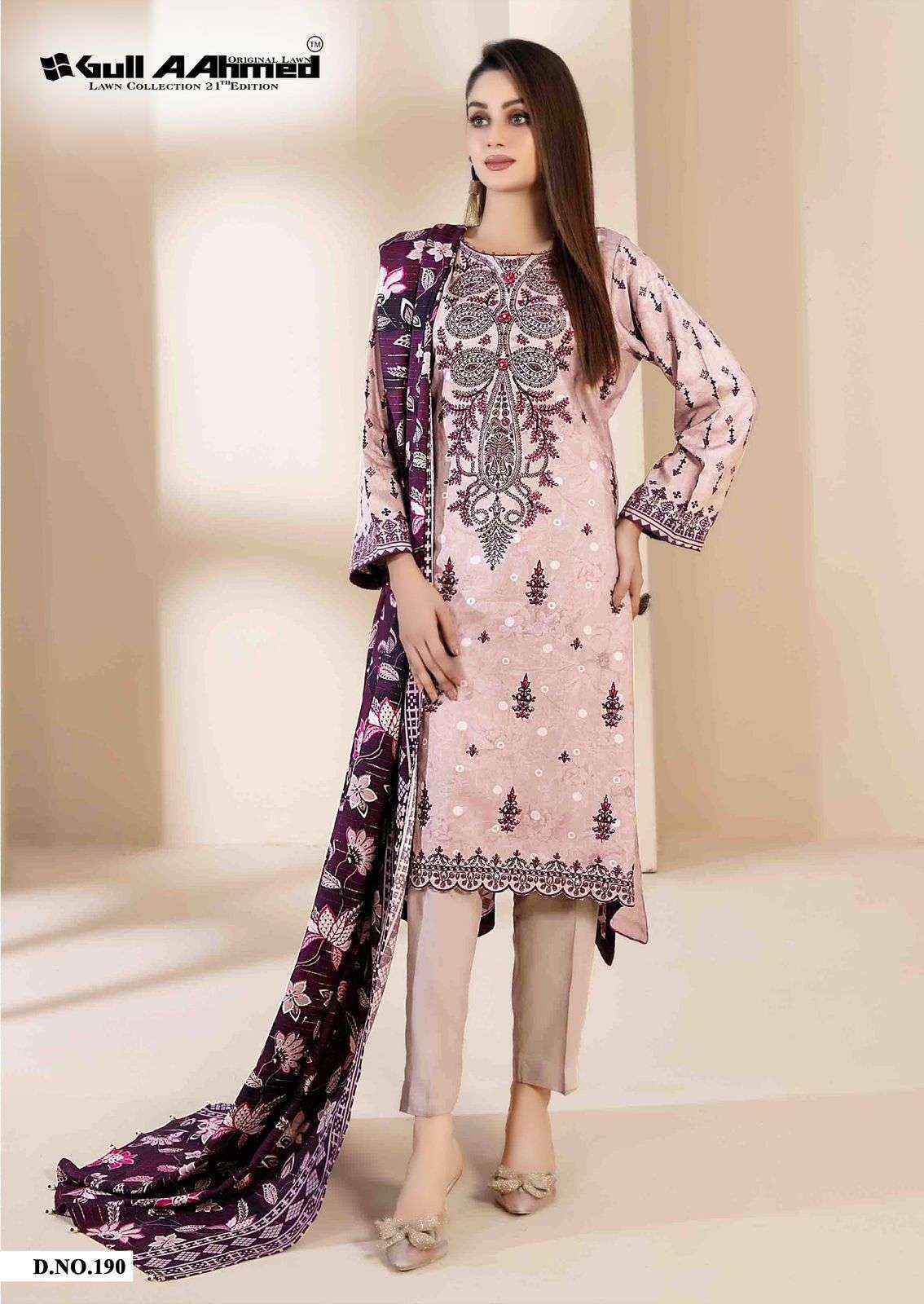 Gull Aahmed Lawn Collection Vol 21 Lawn Cotton Dress Material 6 pcs Catalogue