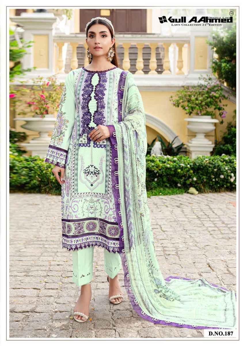 Gull Aahmed Vol 21 Cotton Dress Material 6 pcs Catalogue