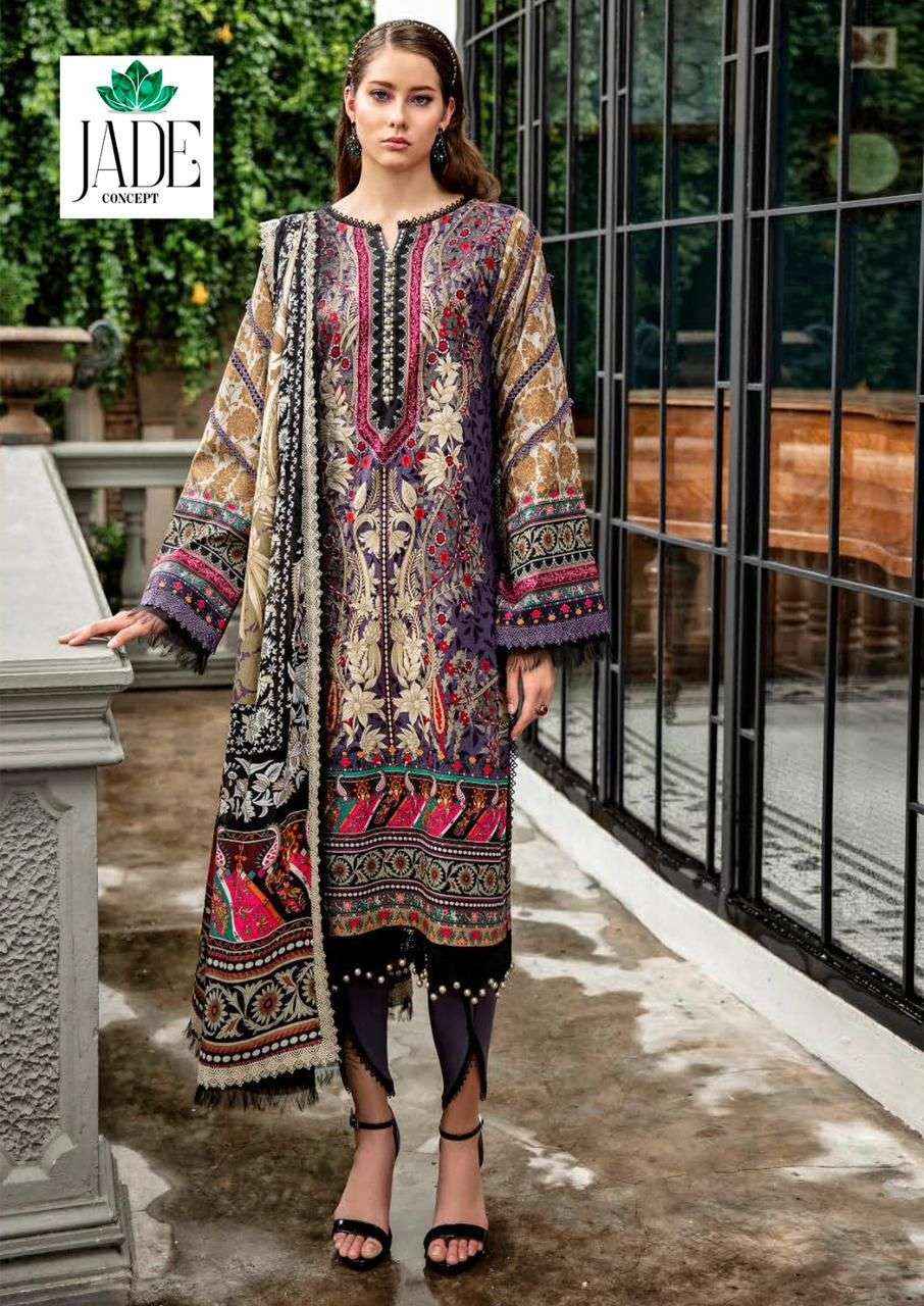 Jade Crimson Exclusive Heavy Lawn Collection Vol 8 Cotton Dress Material 6 pc Cataloge