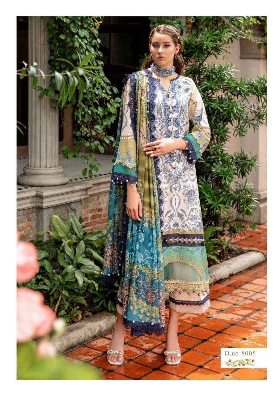 Jade Crimson Exclusive Heavy Lawn Collection Vol 8 Cotton Dress Material 6 pc Cataloge