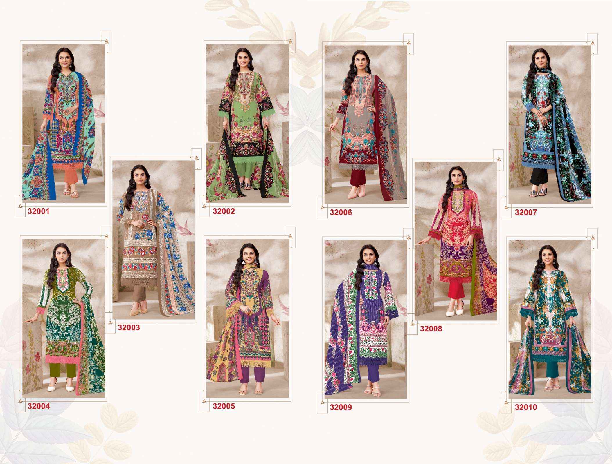 Jash Elliza Vol 32 Cotton Dress Material 10 pcs Catalogue