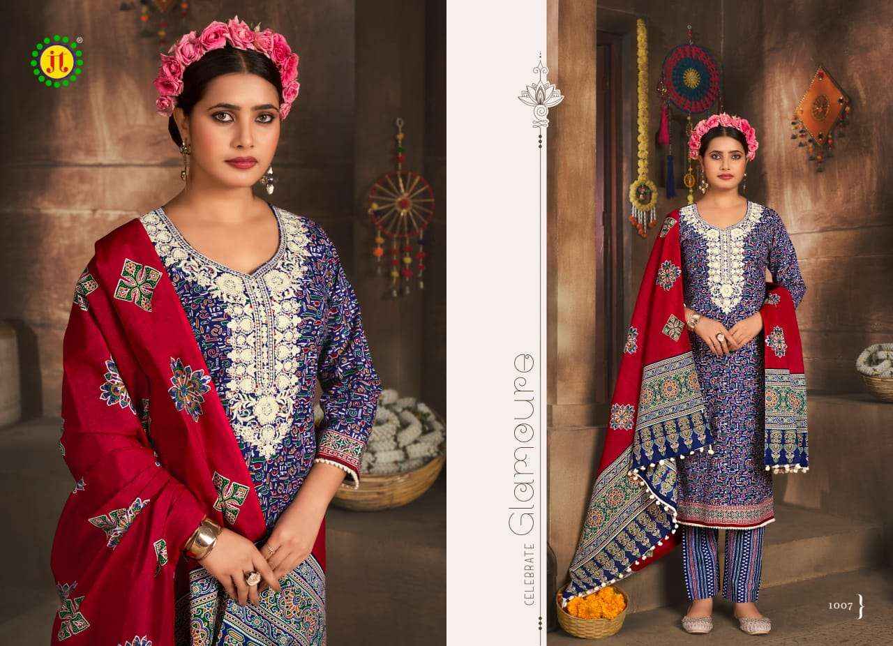 Jt Kalki Cotton Dress Material 10 pcs Catalogue