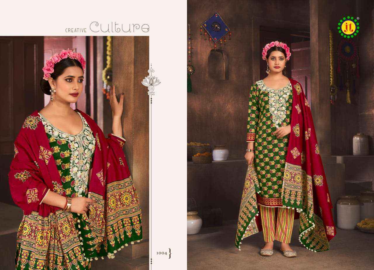 Jt Kalki Cotton Dress Material 10 pcs Catalogue