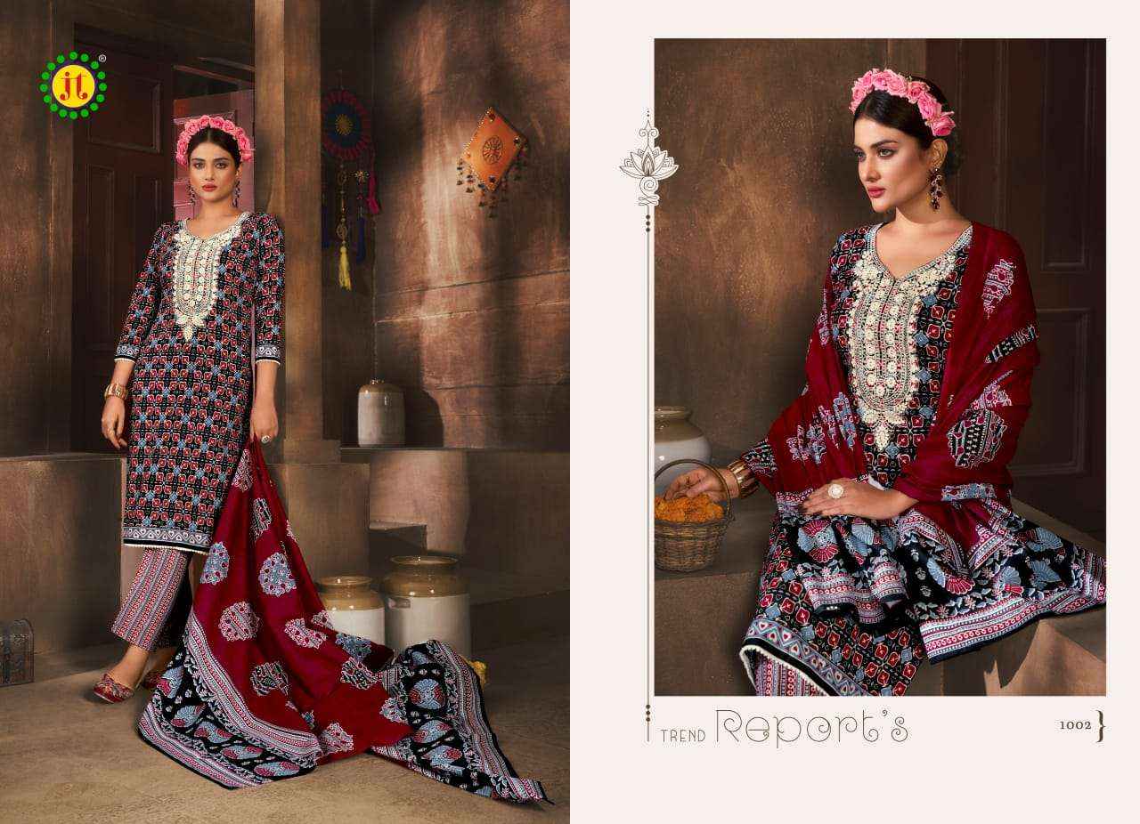 Jt Kalki Cotton Dress Material 10 pcs Catalogue