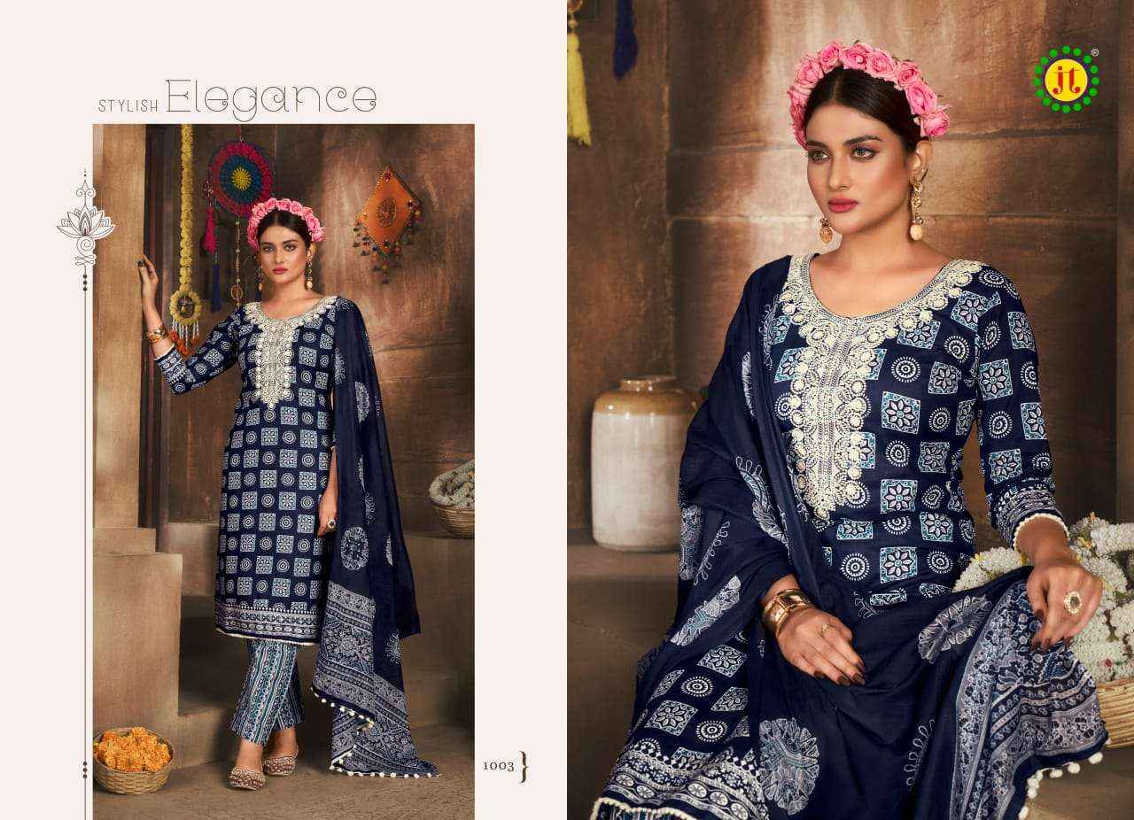 Jt Kalki Cotton Dress Material 10 pcs Catalogue